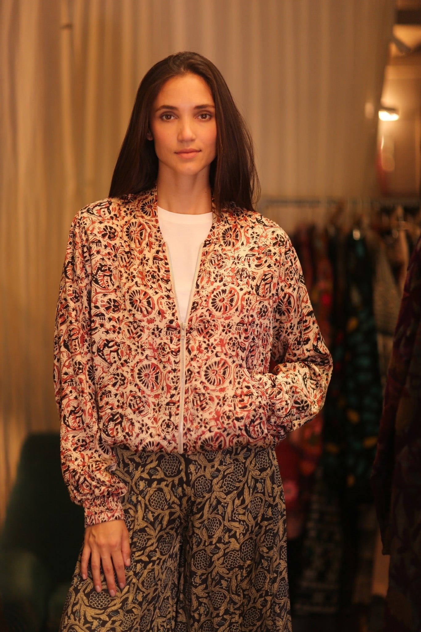 BOMBER JACKET SILK ANCHA FAROLA - MOMO STUDIO BERLIN - Berlin Concept Store - sustainable & ethical fashion