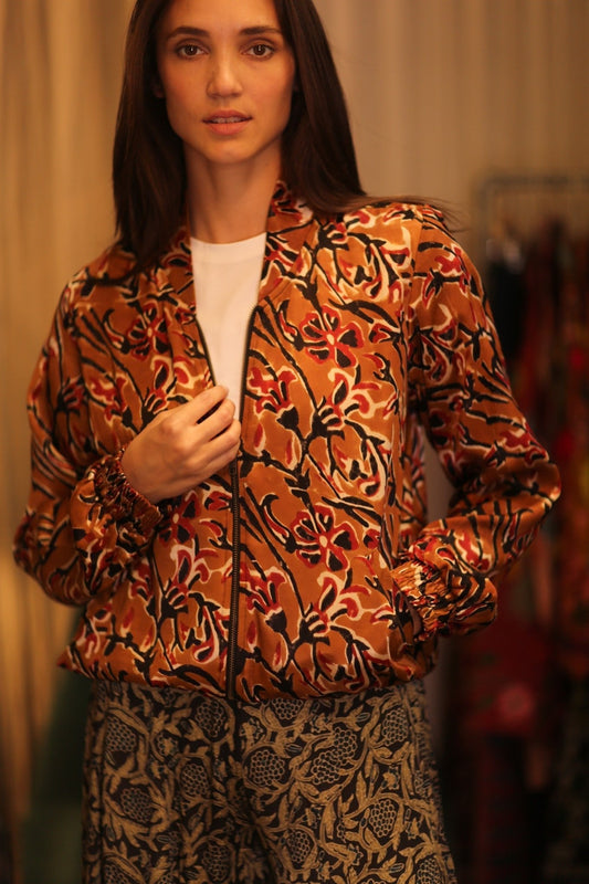 BOMBER JACKET SILK ANCHA JASMINE - MOMO STUDIO BERLIN - Berlin Concept Store - sustainable & ethical fashion