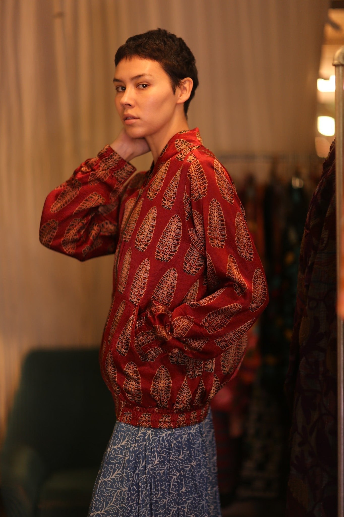 BOMBER JACKET SILK ANCHA LOLI - MOMO STUDIO BERLIN - Berlin Concept Store - sustainable & ethical fashion