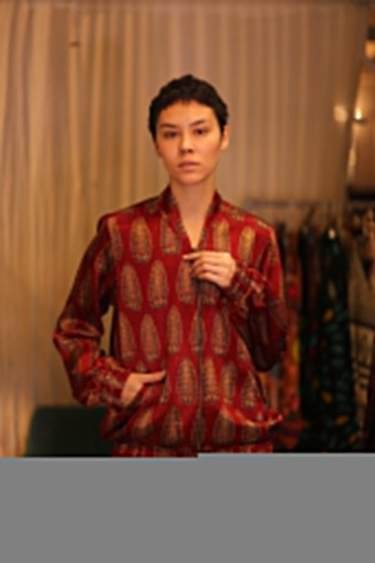 BOMBER JACKET SILK ANCHA LOLI - MOMO STUDIO BERLIN - Berlin Concept Store - sustainable & ethical fashion