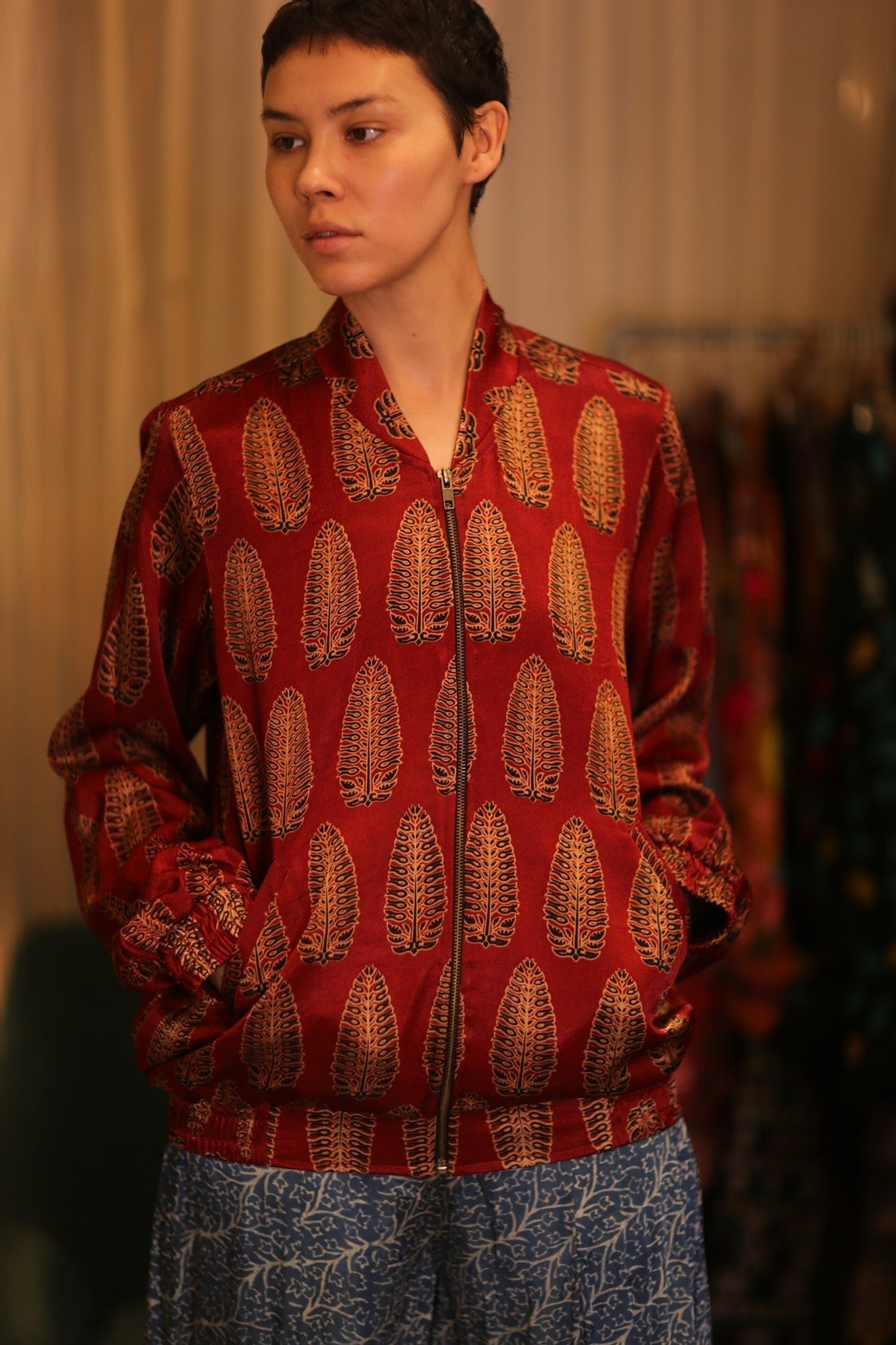 BOMBER JACKET SILK ANCHA LOLI - MOMO STUDIO BERLIN - Berlin Concept Store - sustainable & ethical fashion