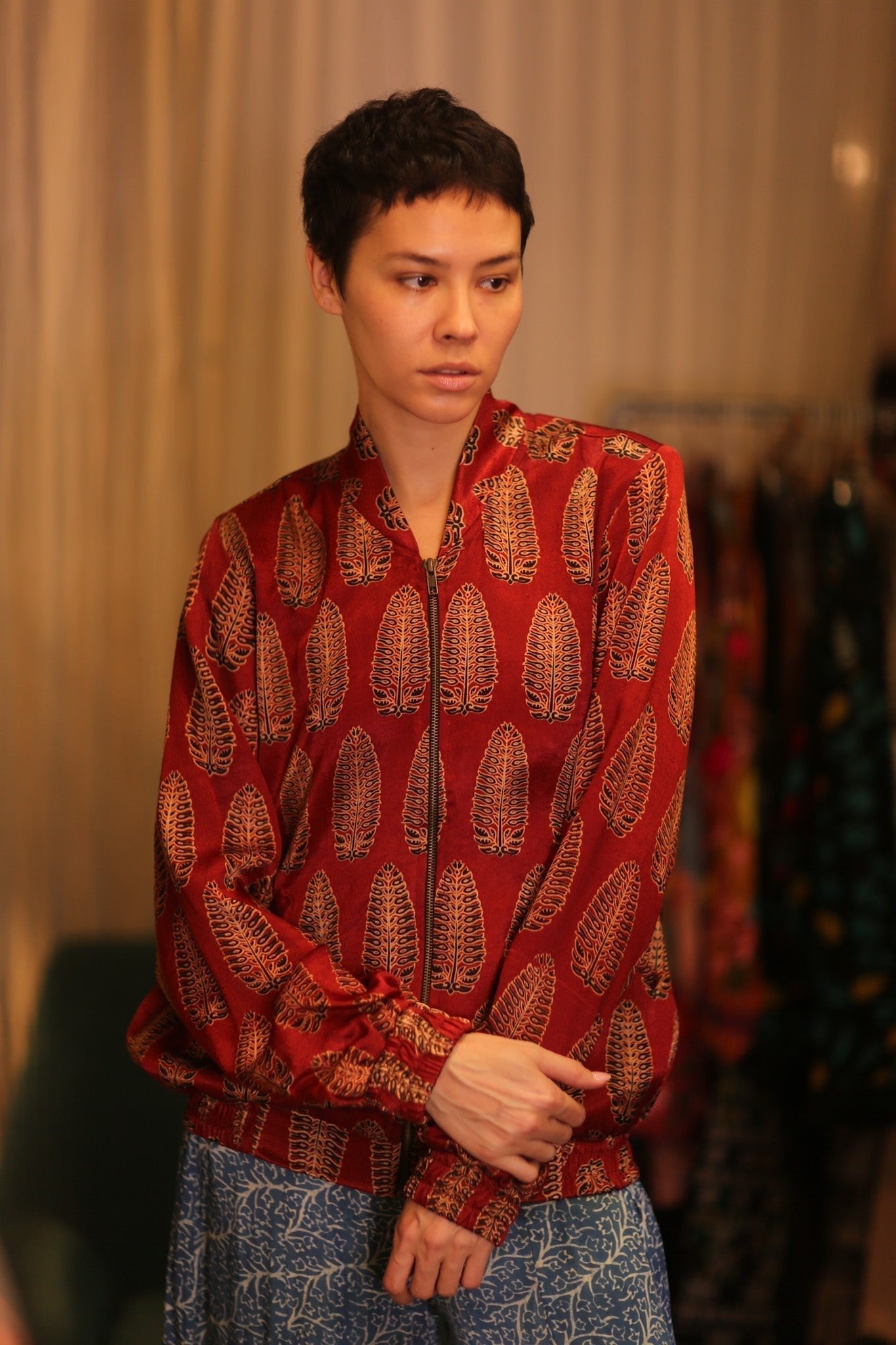 BOMBER JACKET SILK ANCHA LOLI - MOMO STUDIO BERLIN - Berlin Concept Store - sustainable & ethical fashion