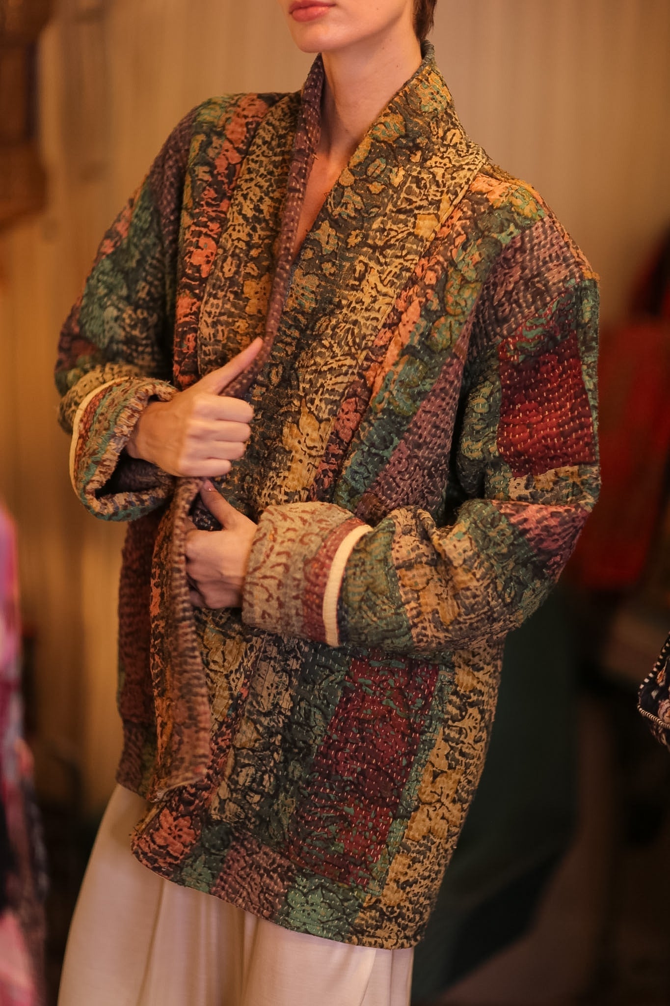 BRIGHT AND WARM KANTHA JACKET MYIAT - MOMO STUDIO BERLIN - Berlin Concept Store - sustainable & ethical fashion