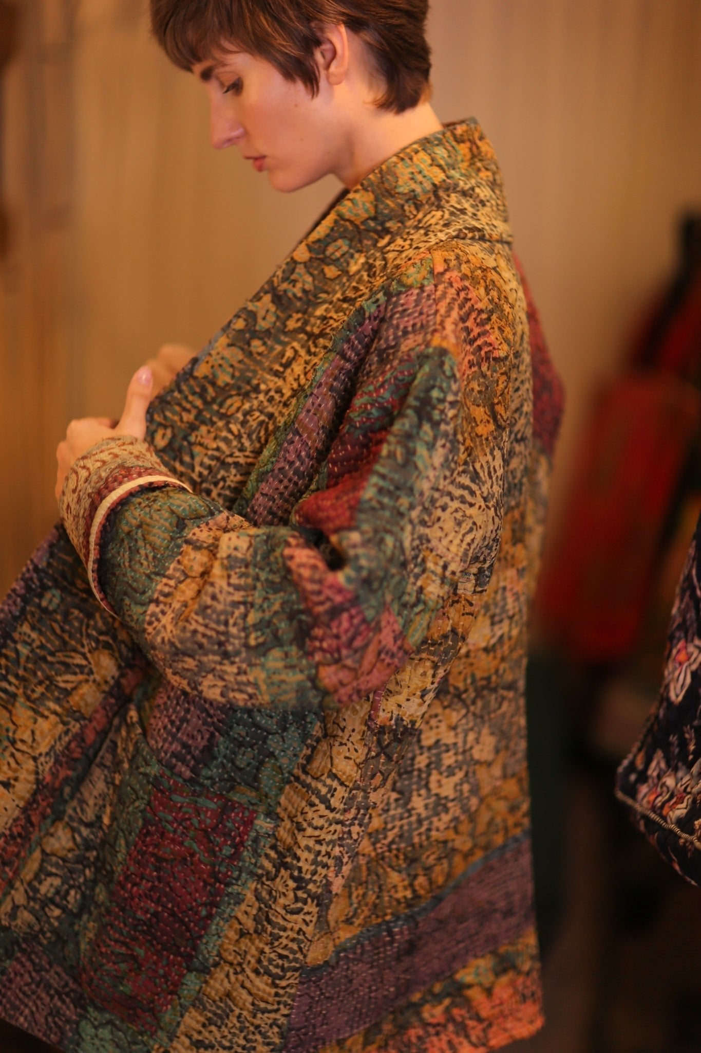 BRIGHT AND WARM KANTHA JACKET MYIAT - MOMO STUDIO BERLIN - Berlin Concept Store - sustainable & ethical fashion