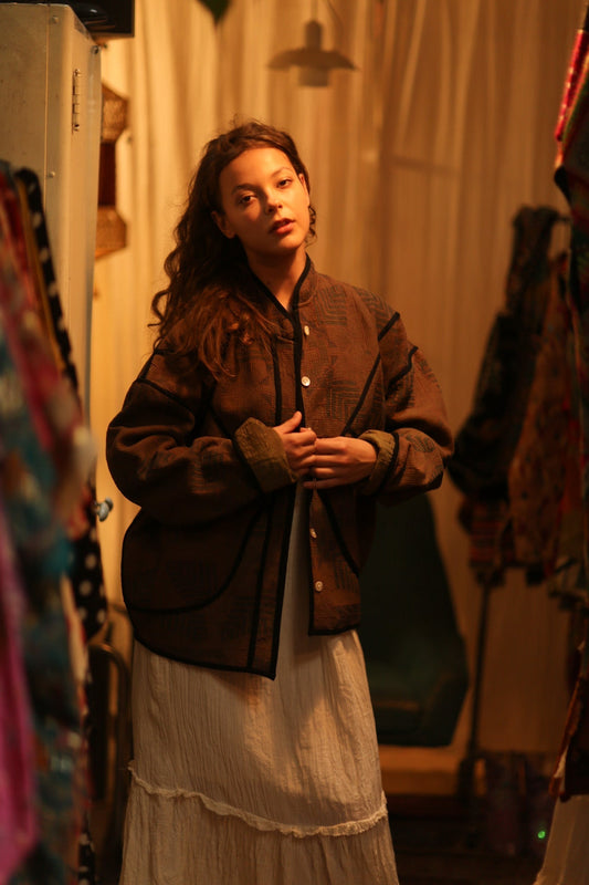 BROWN KANTHA JACKET FRANCESCA - MOMO STUDIO BERLIN - Berlin Concept Store - sustainable & ethical fashion