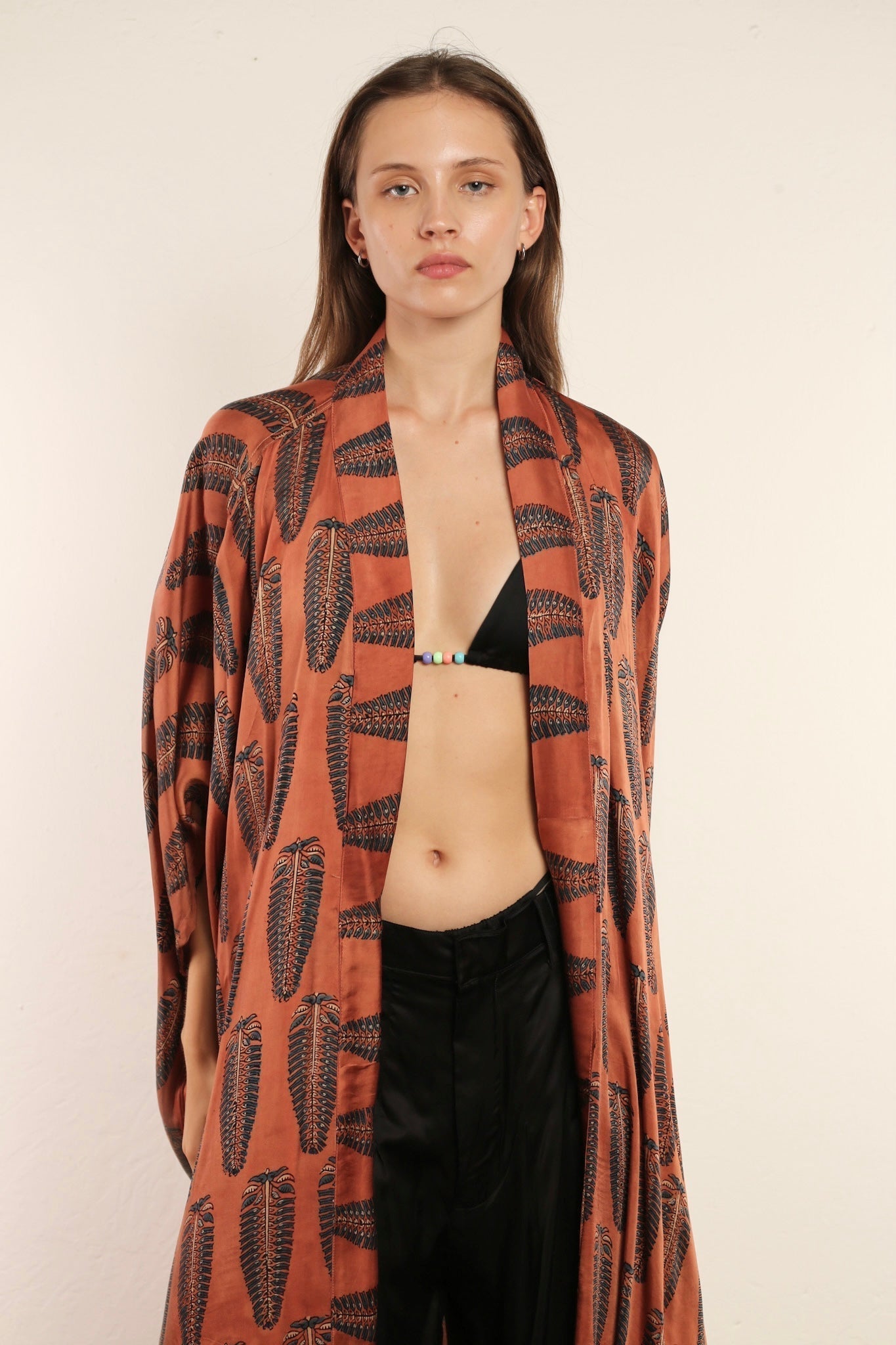 BROWN PLUME KIMONO SRISA - MOMO STUDIO BERLIN - Berlin Concept Store - sustainable & ethical fashion