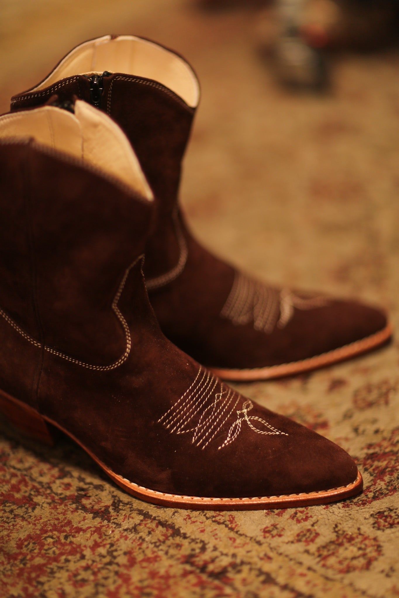 BROWN SUEDE SHORT BOOTS BRIALA - MOMO STUDIO BERLIN - Berlin Concept Store - sustainable & ethical fashion