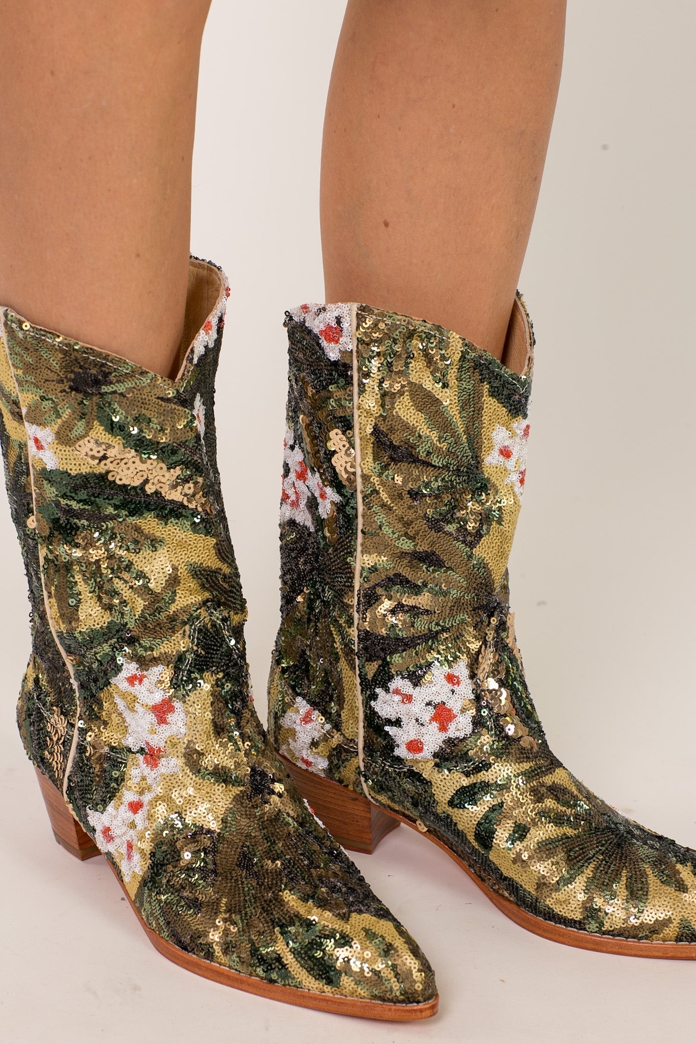 CAMOUFLAGE SEQUIN BOOTS NISO - MOMO STUDIO BERLIN - Berlin Concept Store - sustainable & ethical fashion