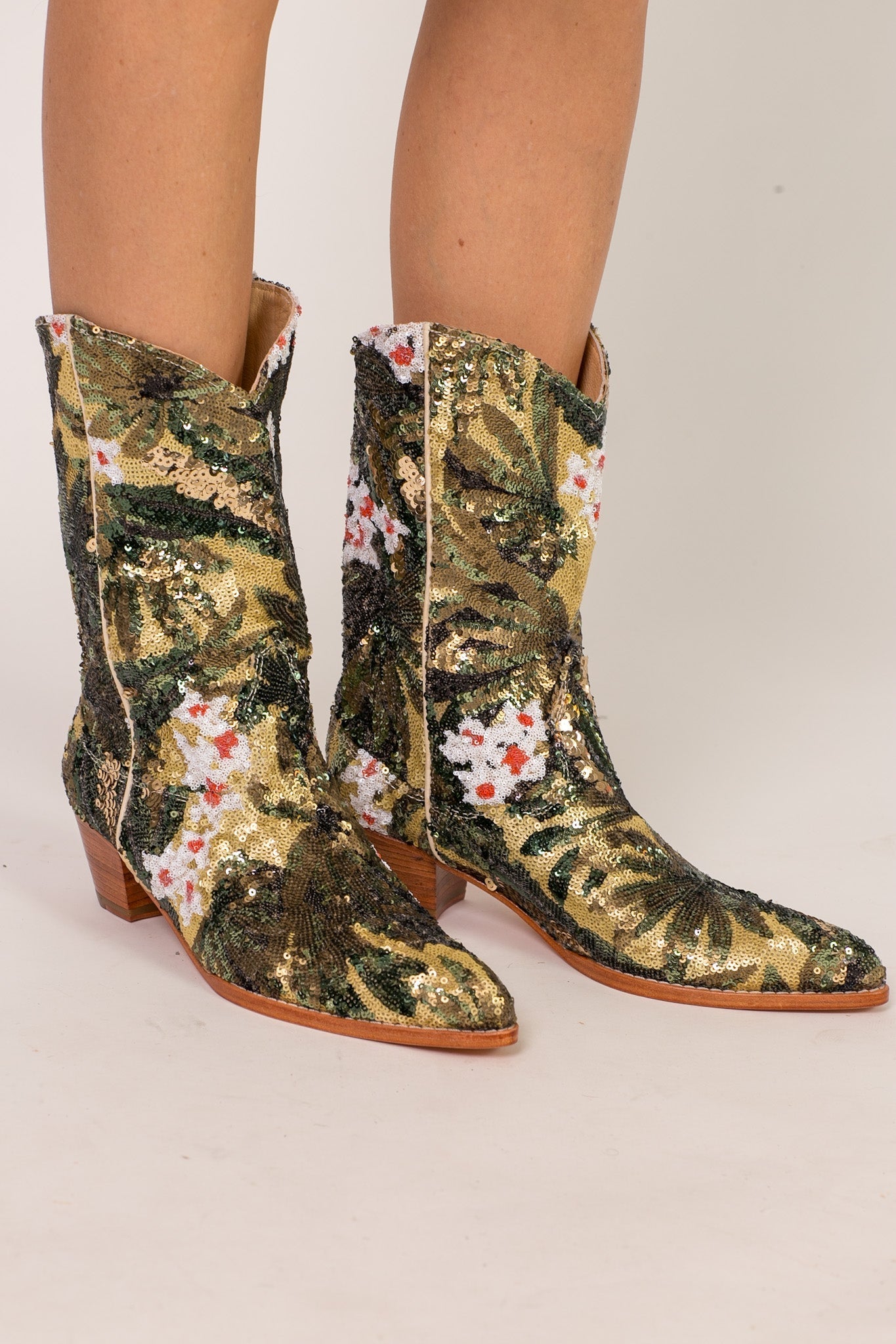 CAMOUFLAGE SEQUIN BOOTS NISO - MOMO STUDIO BERLIN - Berlin Concept Store - sustainable & ethical fashion