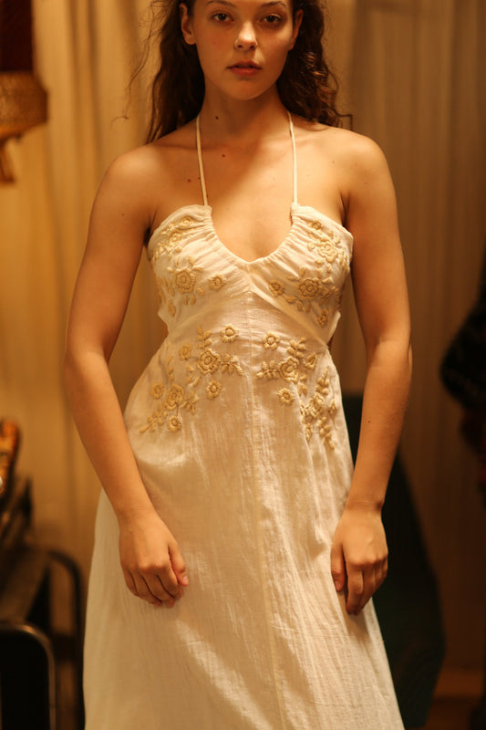 CANDY COTTON EMBROIDERED FLOWER DRESS - MOMO STUDIO BERLIN - Berlin Concept Store - sustainable & ethical fashion