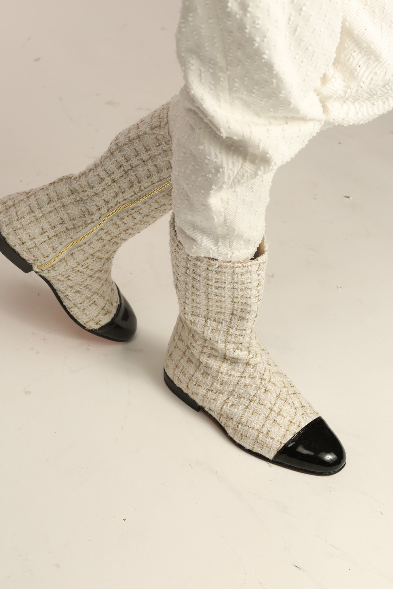 CHANEL CREAM BOOTS - MOMO STUDIO BERLIN - Berlin Concept Store - sustainable & ethical fashion