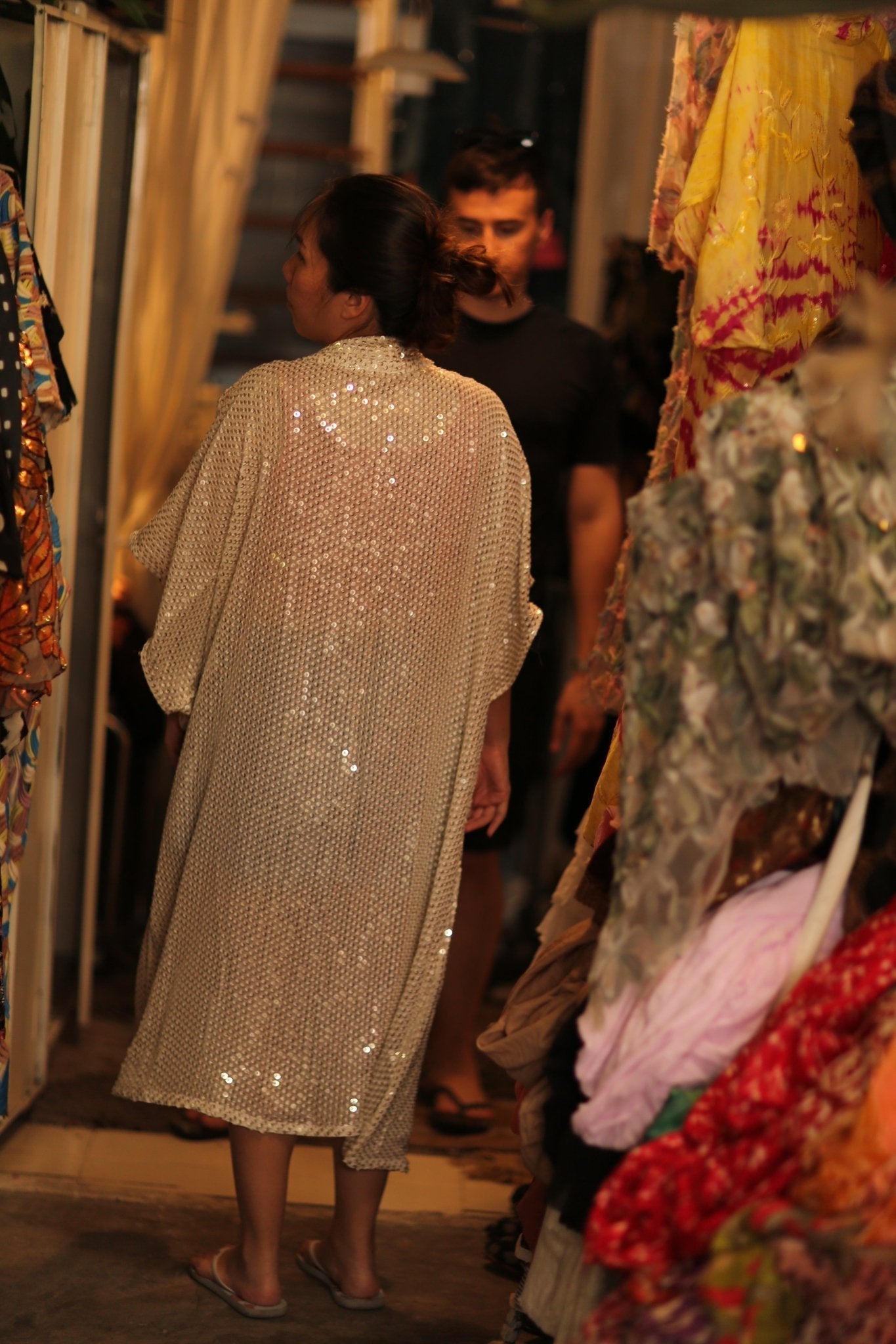 CHIFFON SILK SEQUIN EMBROIDERED KIMONO AENU - MOMO STUDIO BERLIN - Berlin Concept Store - sustainable & ethical fashion