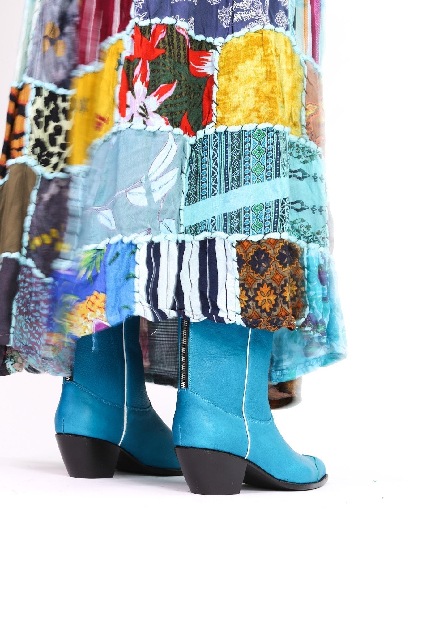 CLEAN TURQUOISE COWBOY BOOTS CARLEY - MOMO STUDIO BERLIN - Berlin Concept Store - sustainable & ethical fashion