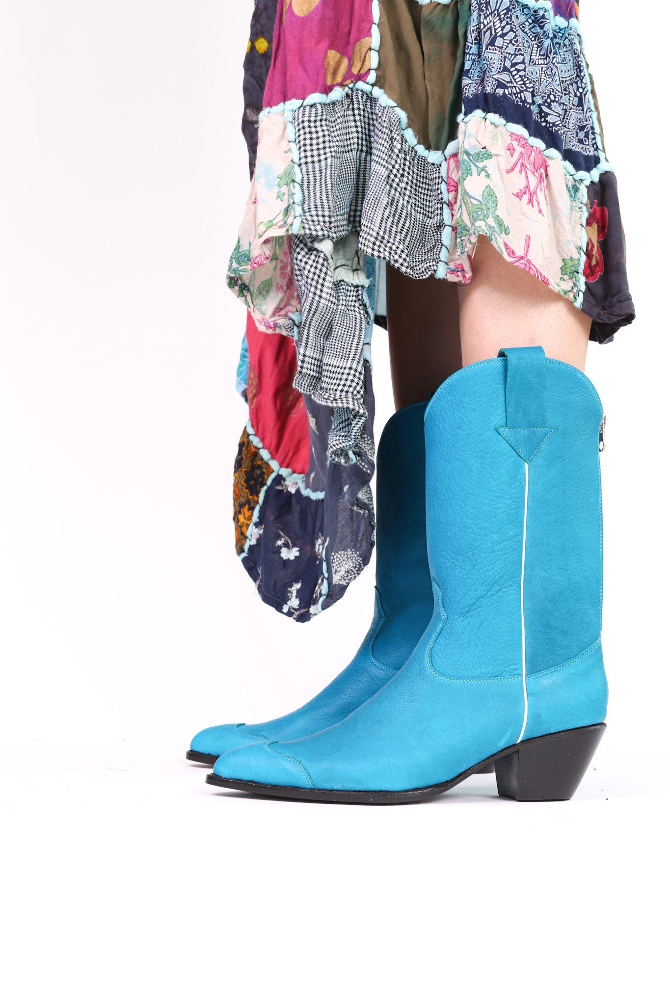 CLEAN TURQUOISE COWBOY BOOTS CARLEY - MOMO STUDIO BERLIN - Berlin Concept Store - sustainable & ethical fashion