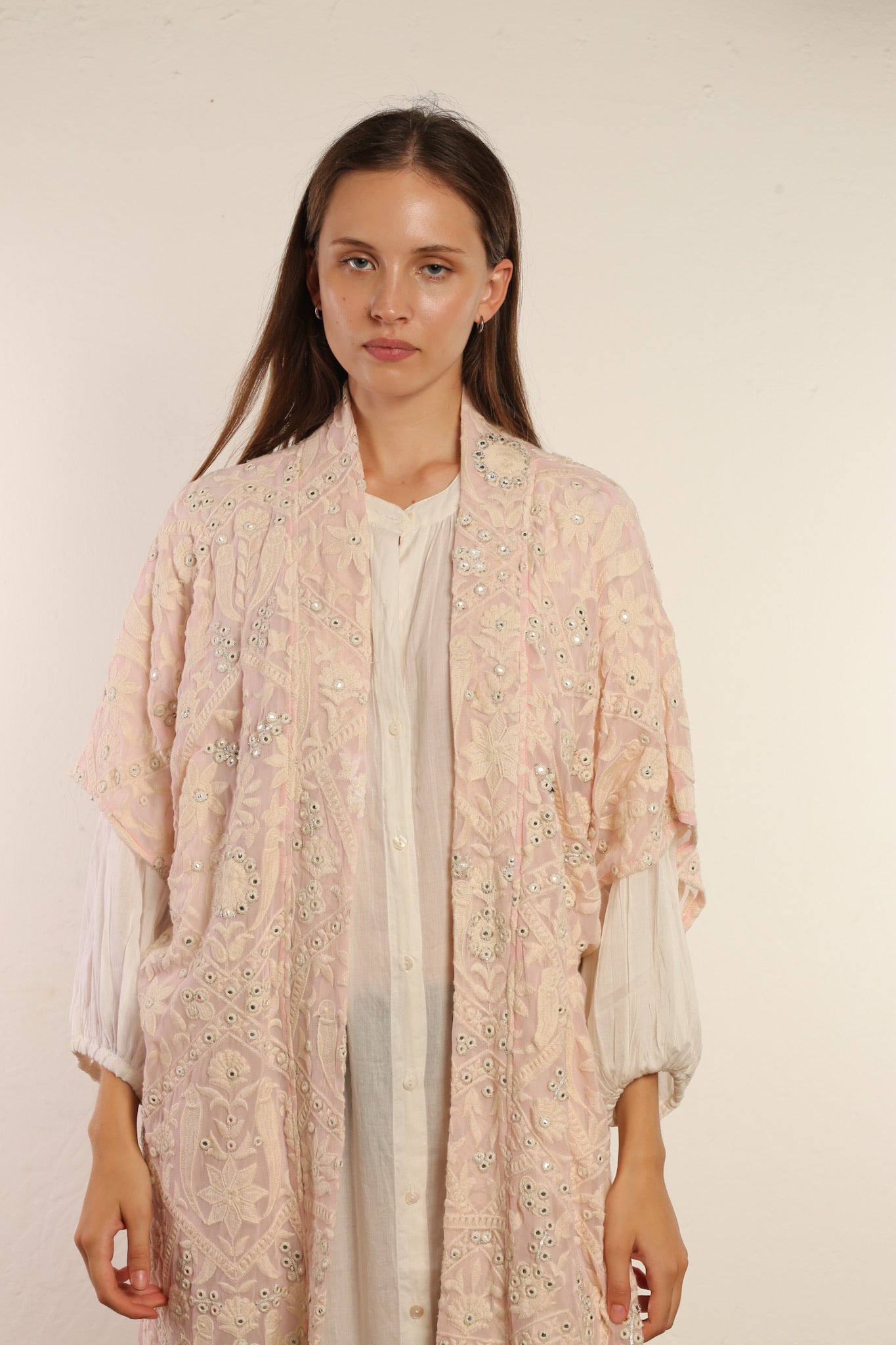 CLEMATIS LIGHT PINK LACE KIMONO - MOMO STUDIO BERLIN - Berlin Concept Store - sustainable & ethical fashion