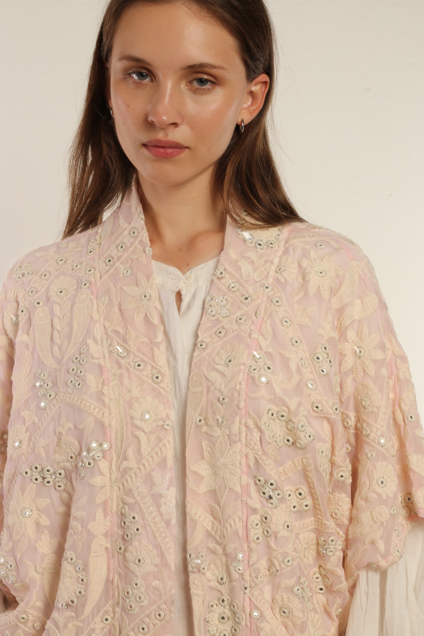 CLEMATIS LIGHT PINK LACE KIMONO - MOMO STUDIO BERLIN - Berlin Concept Store - sustainable & ethical fashion