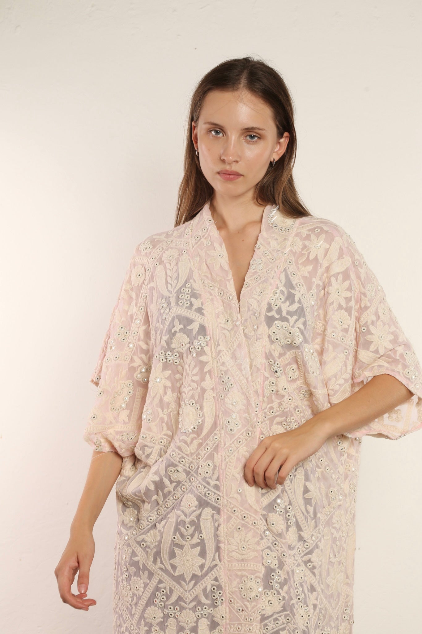 CLEMATIS LIGHT PINK LACE KIMONO - MOMO STUDIO BERLIN - Berlin Concept Store - sustainable & ethical fashion