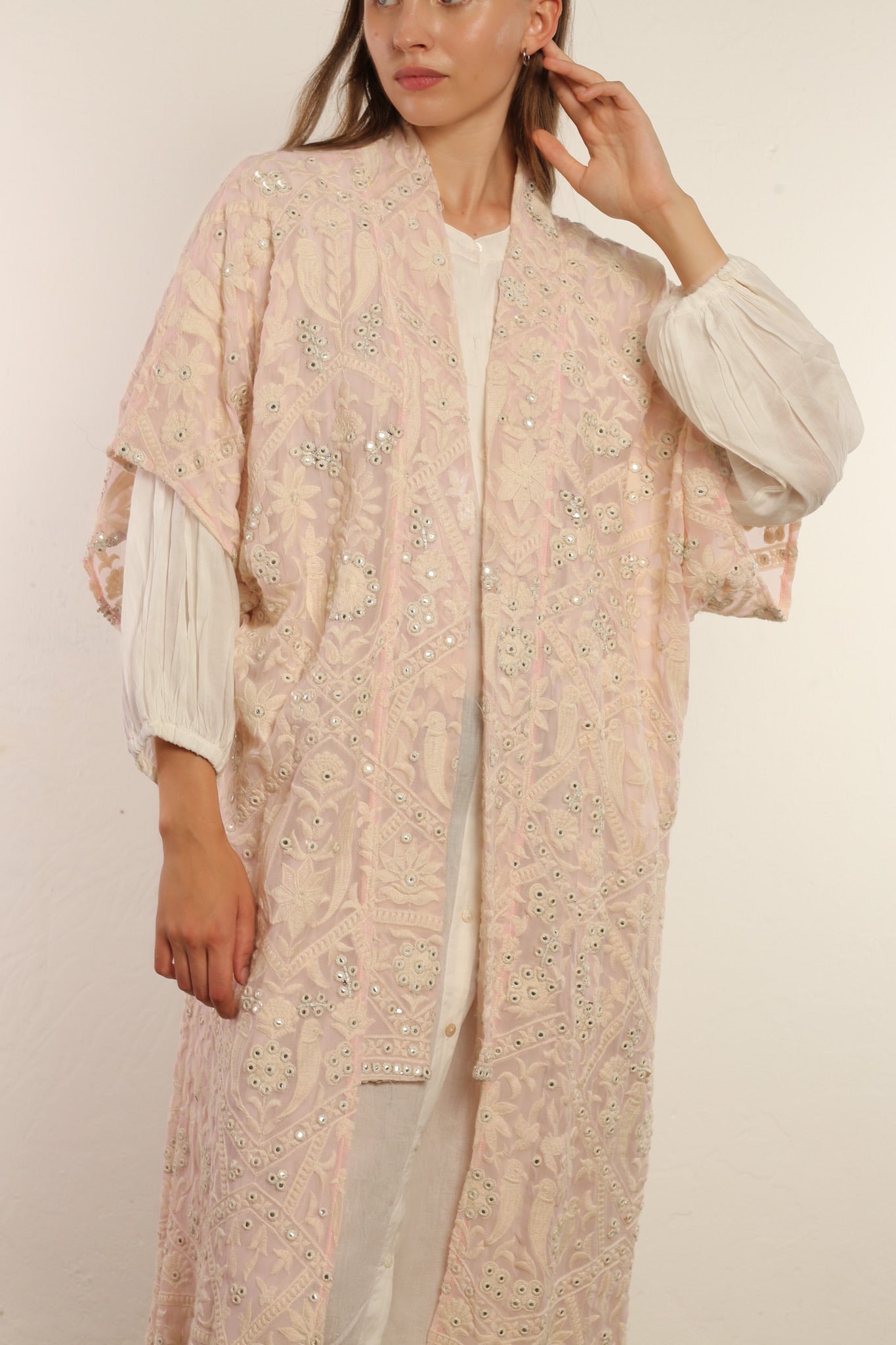 CLEMATIS LIGHT PINK LACE KIMONO - MOMO STUDIO BERLIN - Berlin Concept Store - sustainable & ethical fashion