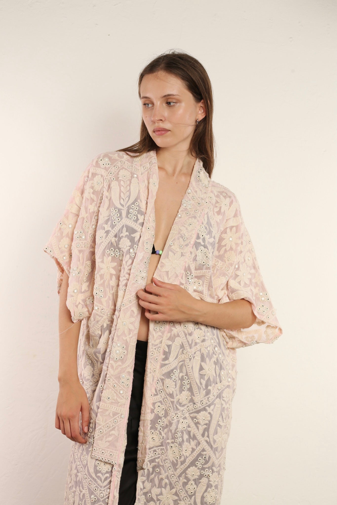 CLEMATIS LIGHT PINK LACE KIMONO - MOMO STUDIO BERLIN - Berlin Concept Store - sustainable & ethical fashion