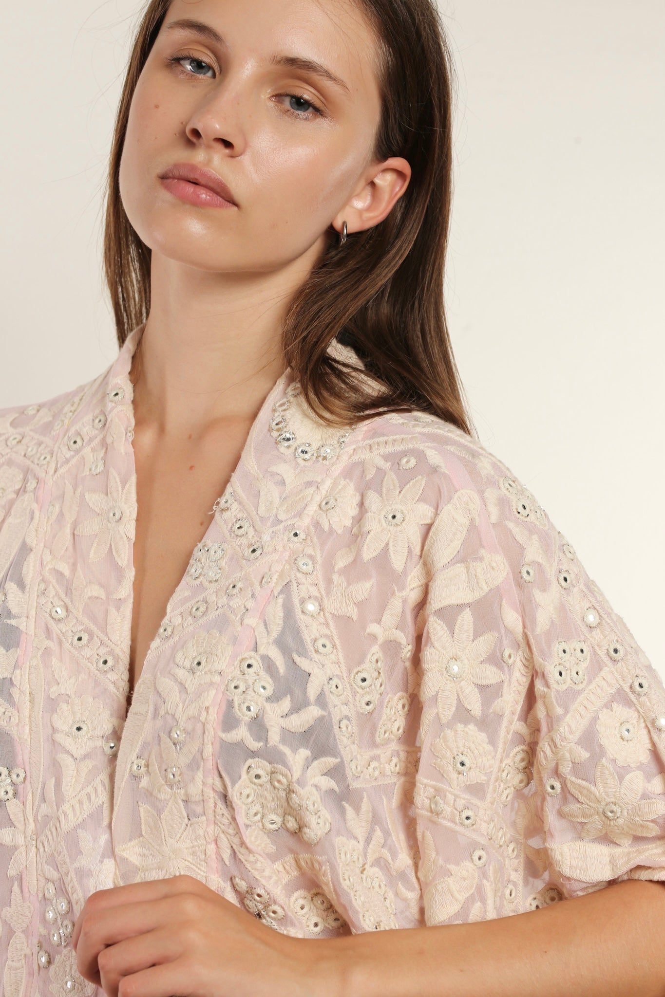 CLEMATIS LIGHT PINK LACE KIMONO - MOMO STUDIO BERLIN - Berlin Concept Store - sustainable & ethical fashion