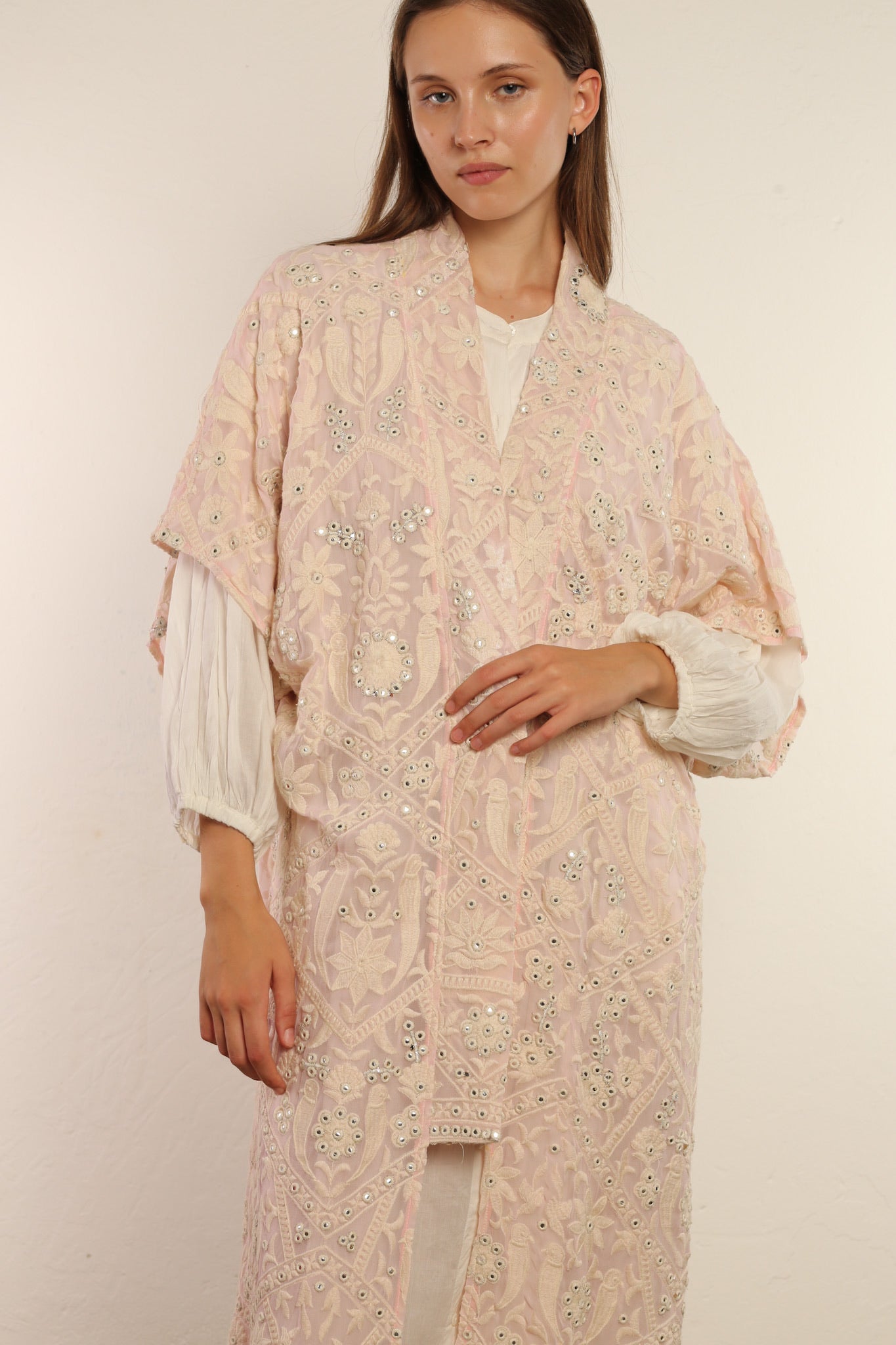 CLEMATIS LIGHT PINK LACE KIMONO - MOMO STUDIO BERLIN - Berlin Concept Store - sustainable & ethical fashion