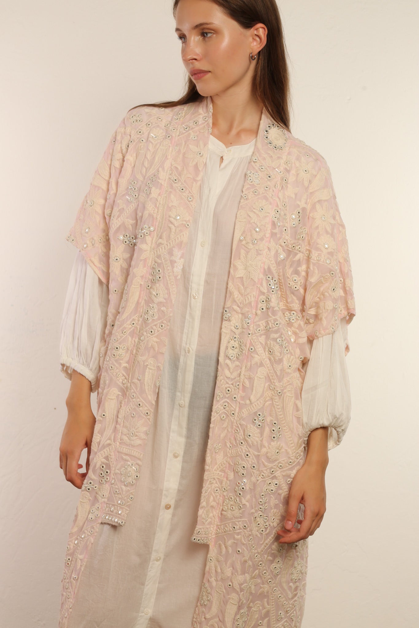 CLEMATIS LIGHT PINK LACE KIMONO - MOMO STUDIO BERLIN - Berlin Concept Store - sustainable & ethical fashion