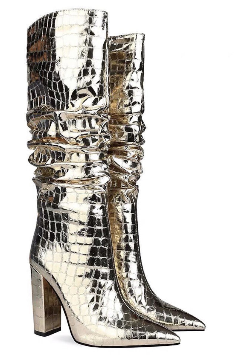 CLYDER HIGH METALLIC TALL BOOTS - MOMO STUDIO BERLIN - Berlin Concept Store - sustainable & ethical fashion