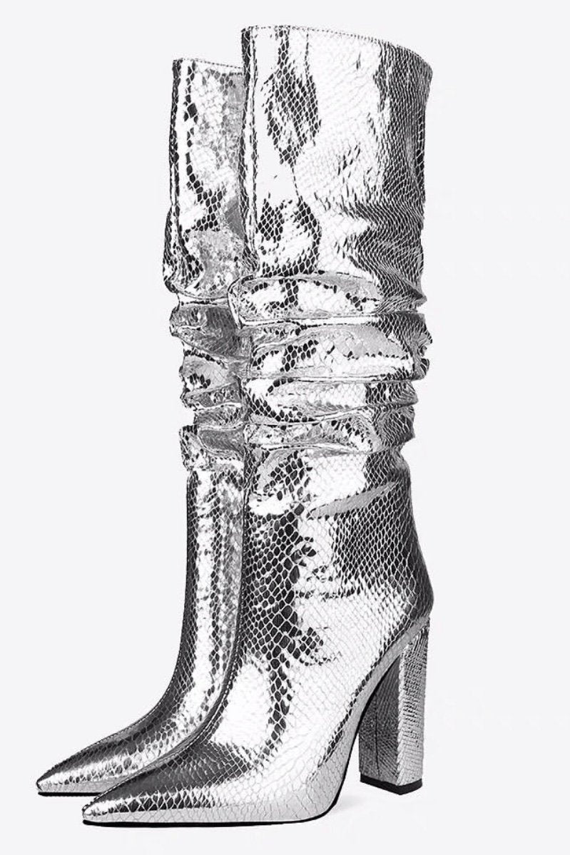 CLYDER HIGH METALLIC TALL BOOTS - MOMO STUDIO BERLIN - Berlin Concept Store - sustainable & ethical fashion