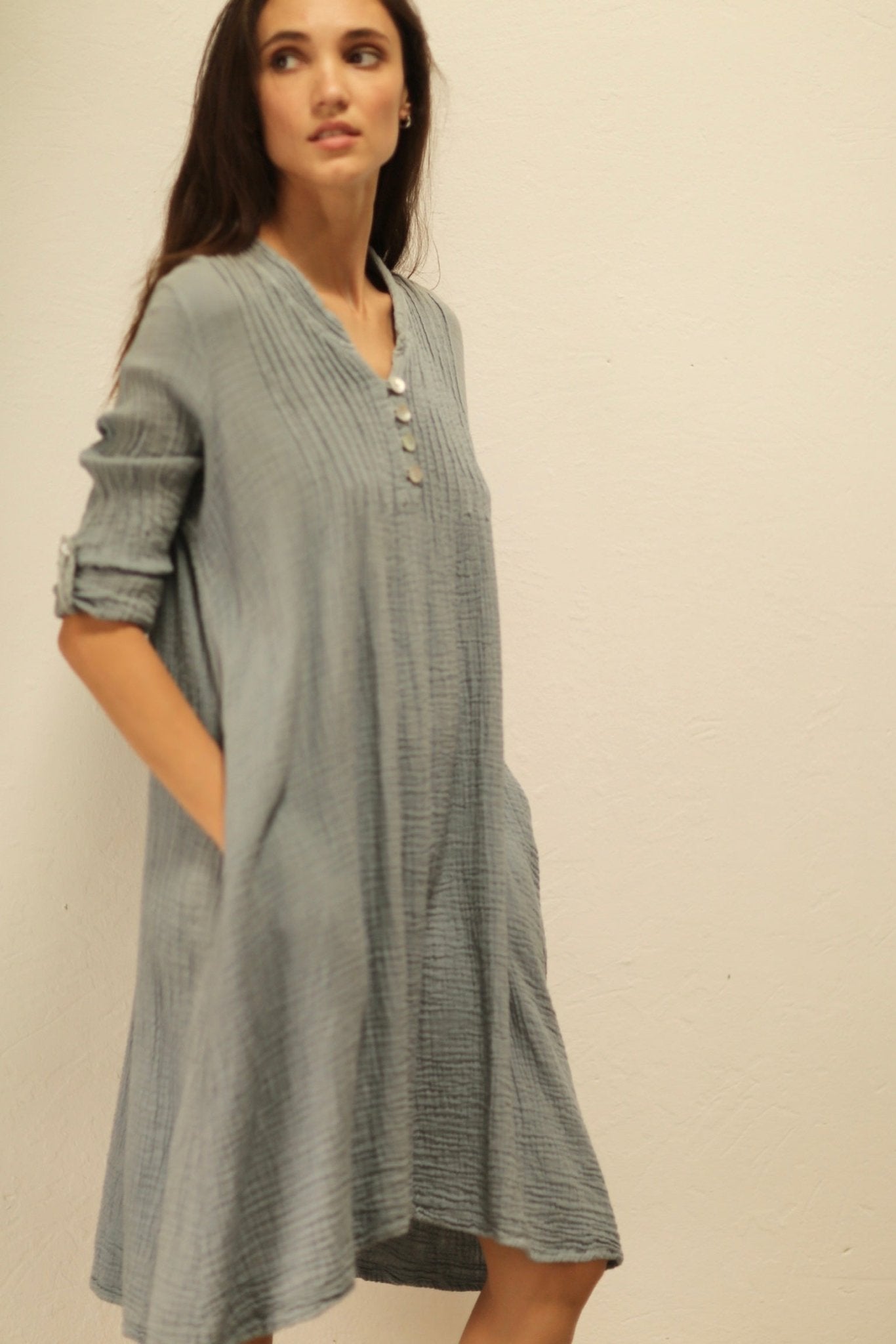 COTTON DRESS HARMONIA - MOMO STUDIO BERLIN - Berlin Concept Store - sustainable & ethical fashion