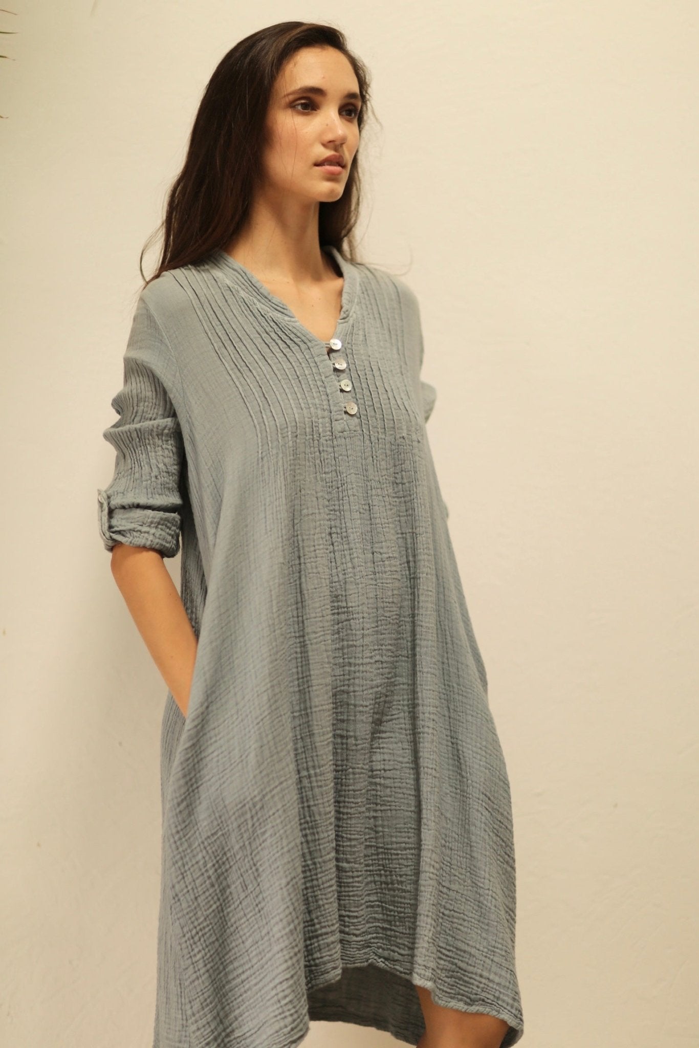 COTTON DRESS HARMONIA - MOMO STUDIO BERLIN - Berlin Concept Store - sustainable & ethical fashion