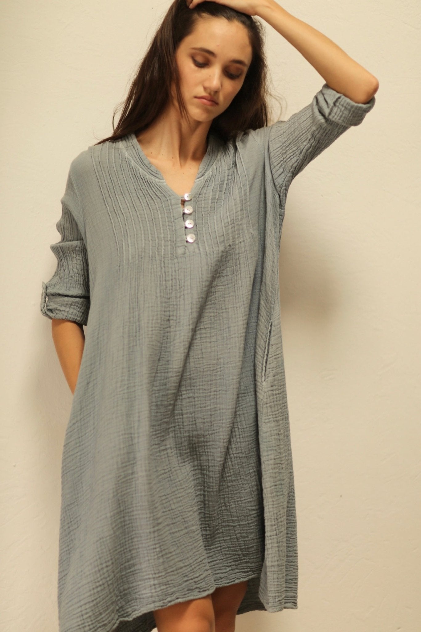 COTTON DRESS HARMONIA - MOMO STUDIO BERLIN - Berlin Concept Store - sustainable & ethical fashion