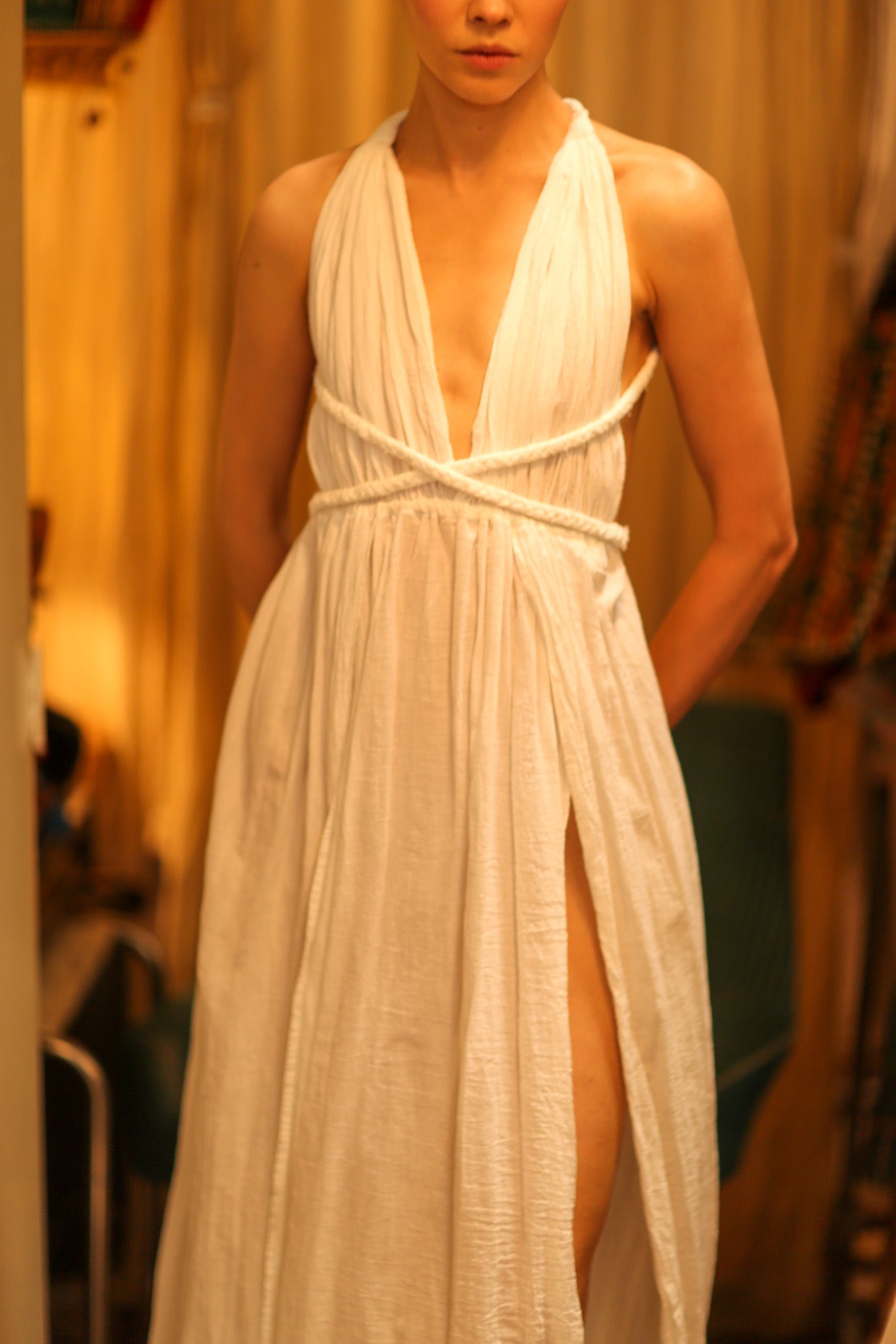 COTTON DRESS MAGRA - BANGKOK TAILOR CLOTHING STORE - HANDMADE CLOTHING