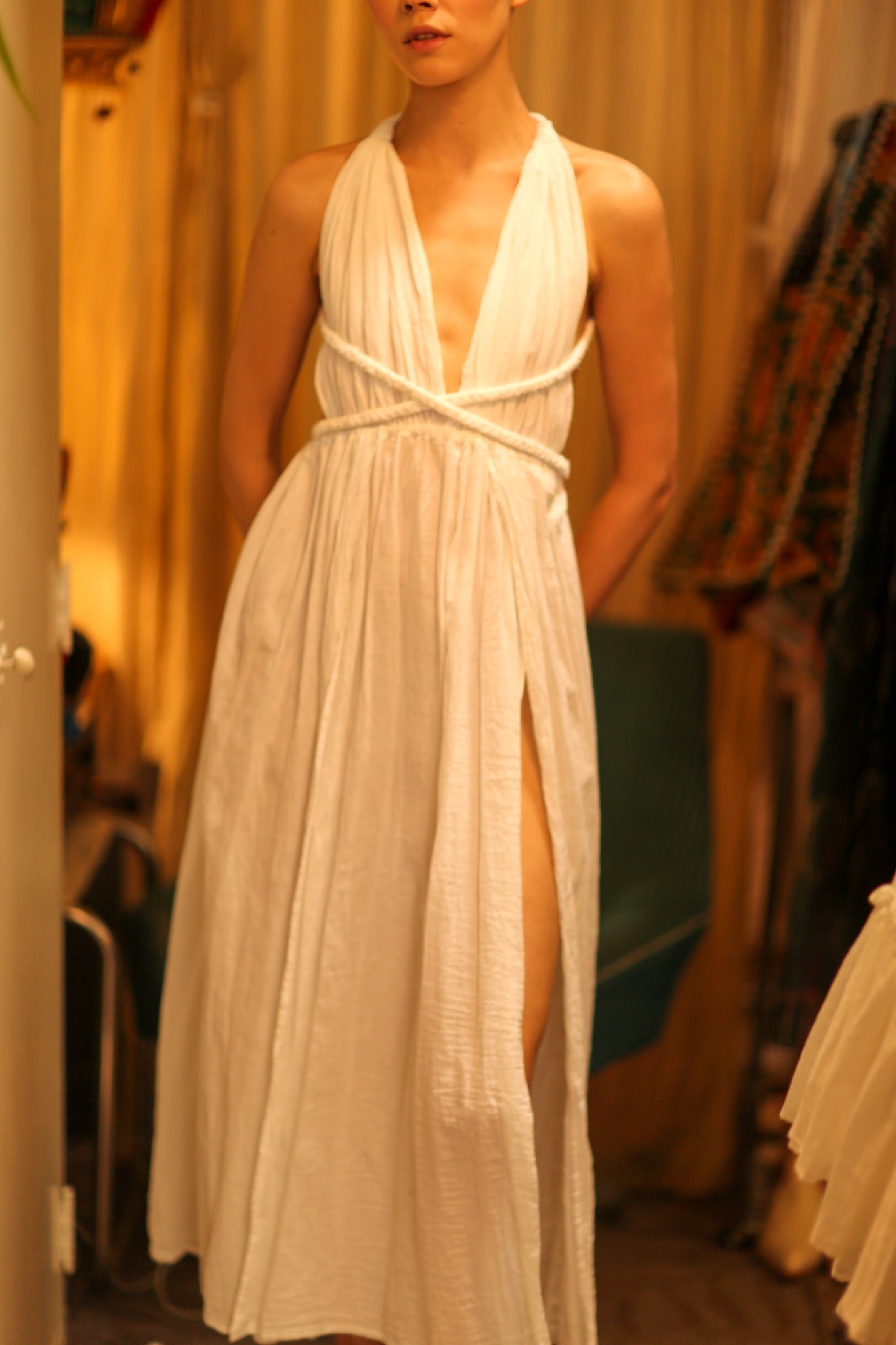 COTTON DRESS MAGRA - BANGKOK TAILOR CLOTHING STORE - HANDMADE CLOTHING