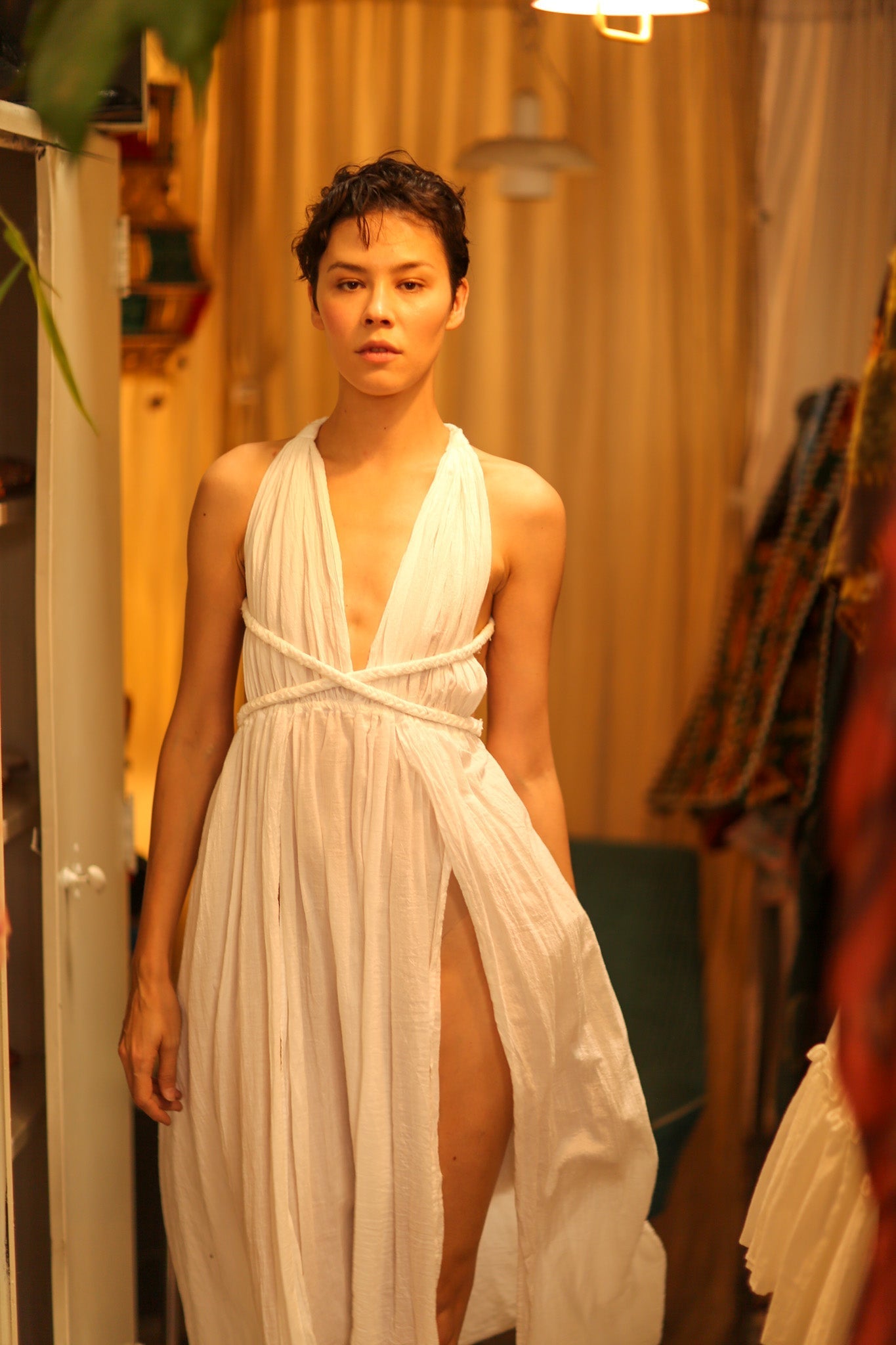 COTTON DRESS MAGRA - BANGKOK TAILOR CLOTHING STORE - HANDMADE CLOTHING