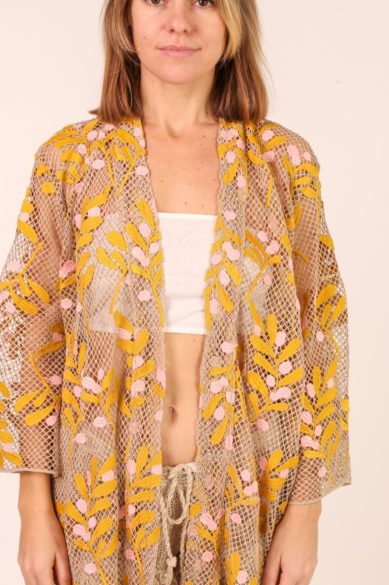 COTTON EMBROIDERED LACE KIMONO EWAS - MOMO STUDIO BERLIN - Berlin Concept Store - sustainable & ethical fashion