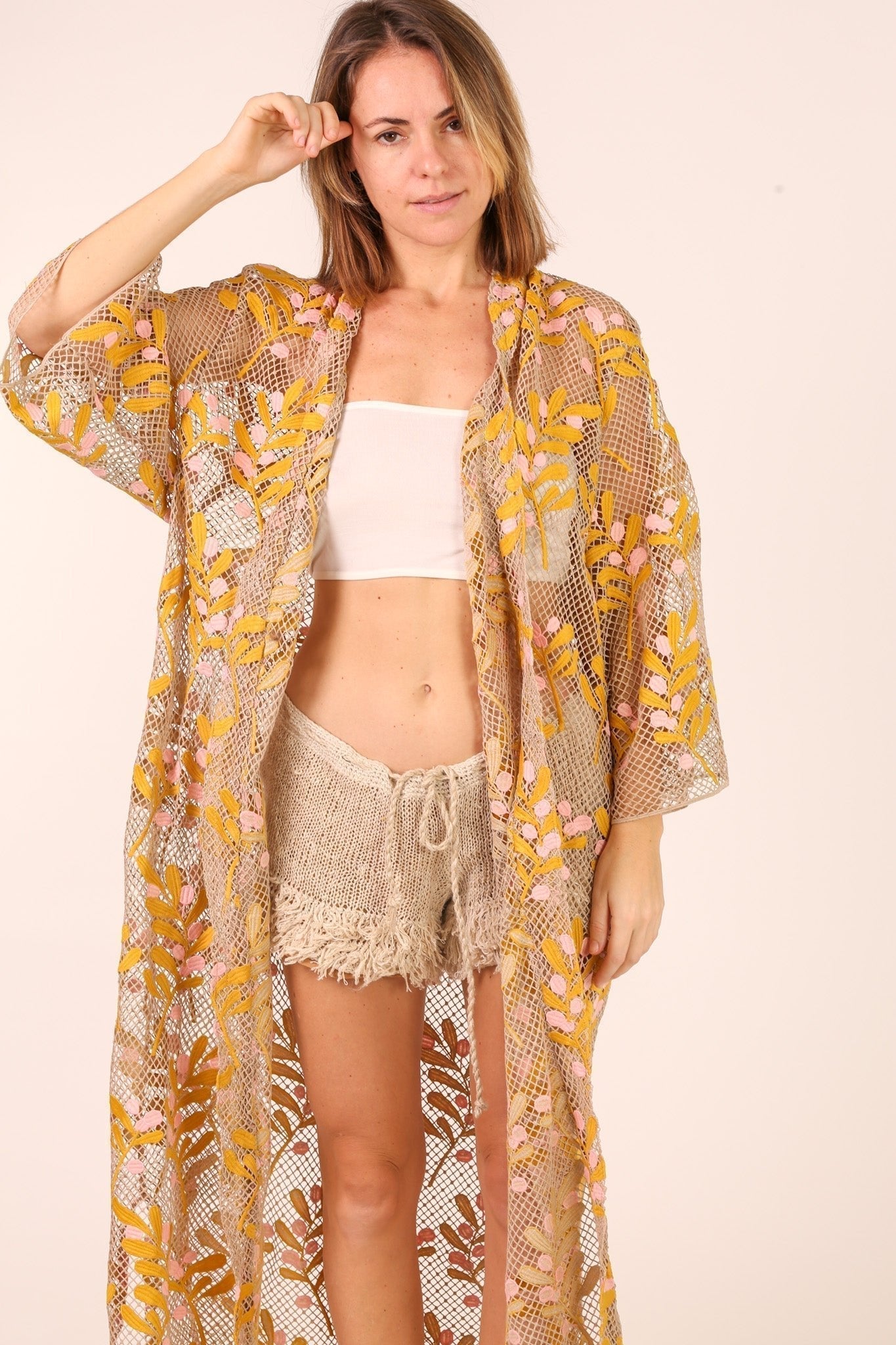 COTTON EMBROIDERED LACE KIMONO EWAS - MOMO STUDIO BERLIN - Berlin Concept Store - sustainable & ethical fashion