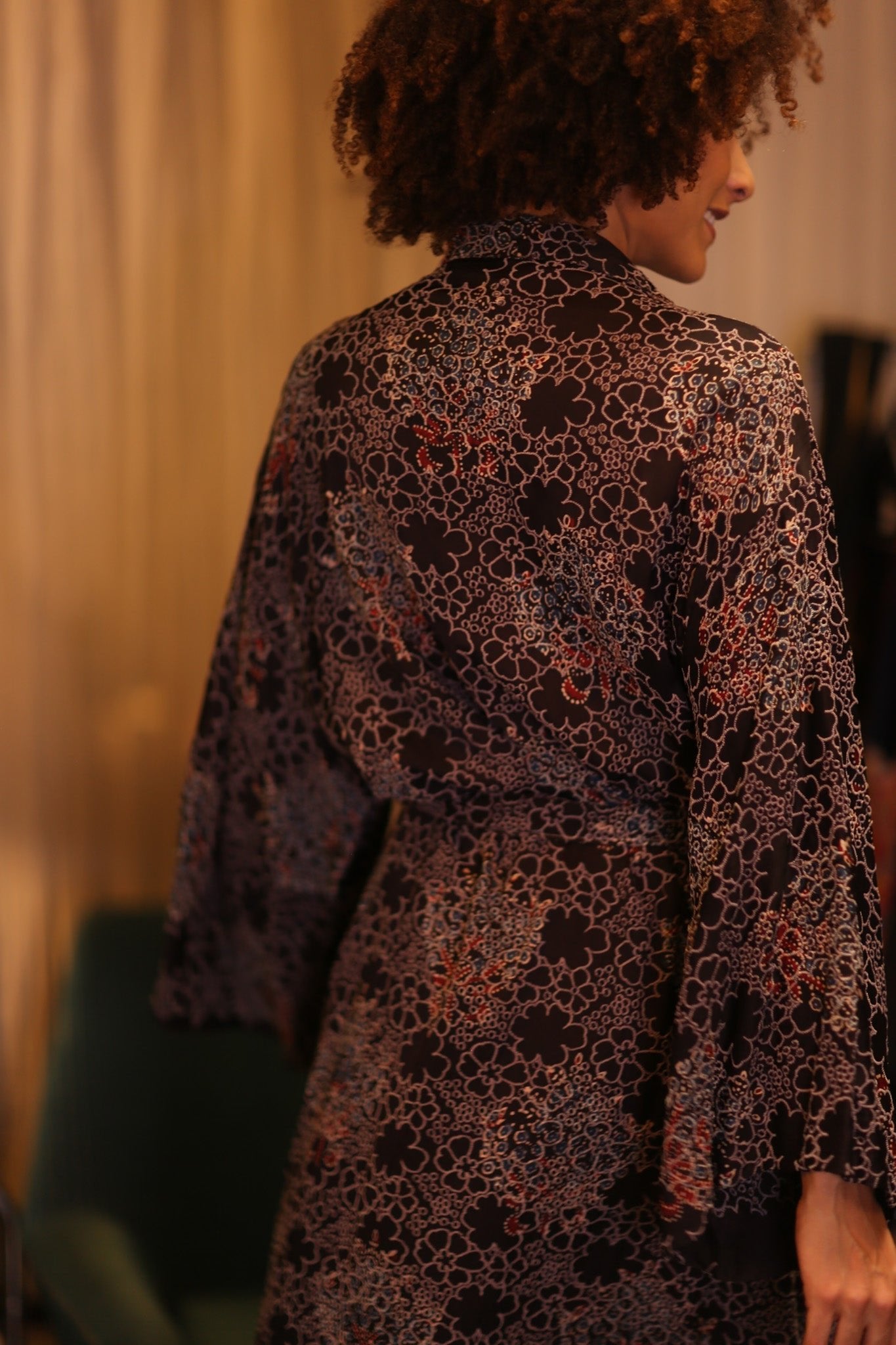 COTTON LACE LONG KIMONO WITH BELT AMAY - MOMO STUDIO BERLIN - Berlin Concept Store - sustainable & ethical fashion