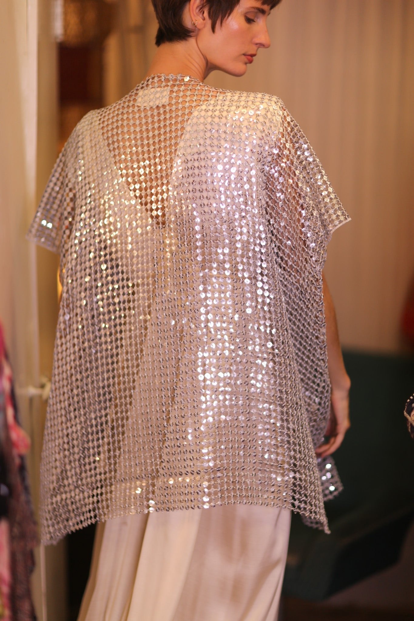 COTTON SHORT KIMONO SIVERLIGHT - MOMO STUDIO BERLIN - Berlin Concept Store - sustainable & ethical fashion