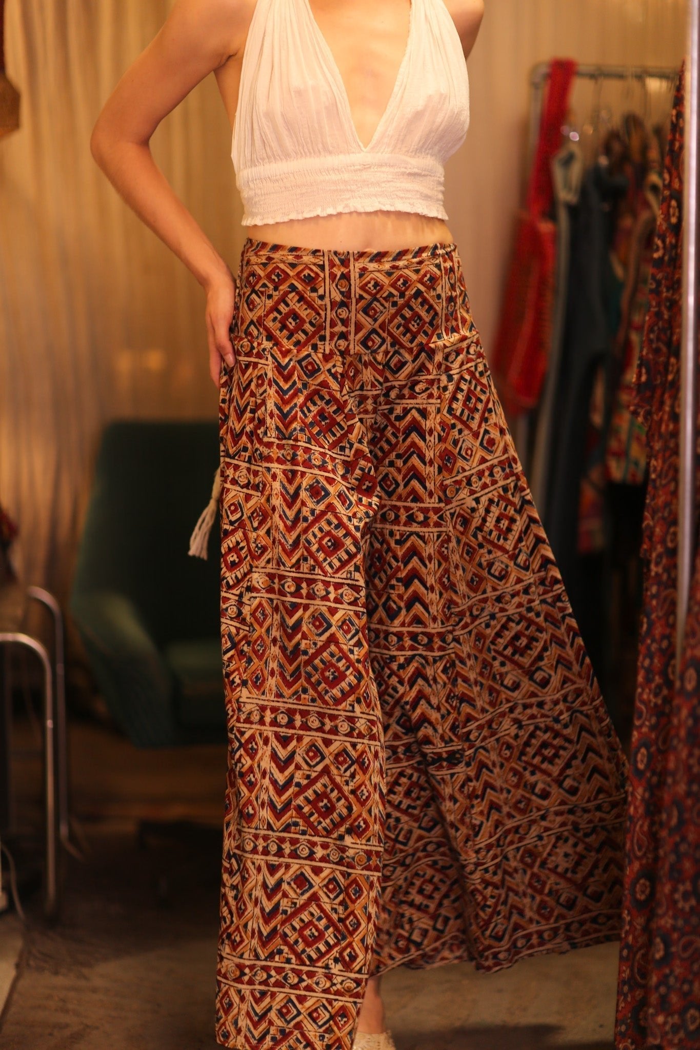 COTTON WIDE LEGS LONG PANTS RUBY MHAMKWET - MOMO STUDIO BERLIN - Berlin Concept Store - sustainable & ethical fashion