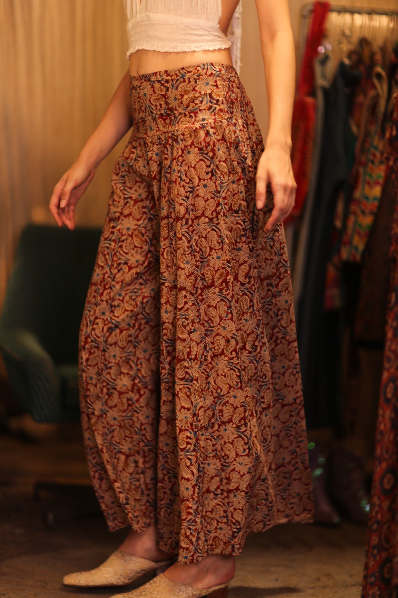 COTTON WIDE LEGS LONG PANTS RUBY SHOON - MOMO STUDIO BERLIN - Berlin Concept Store - sustainable & ethical fashion