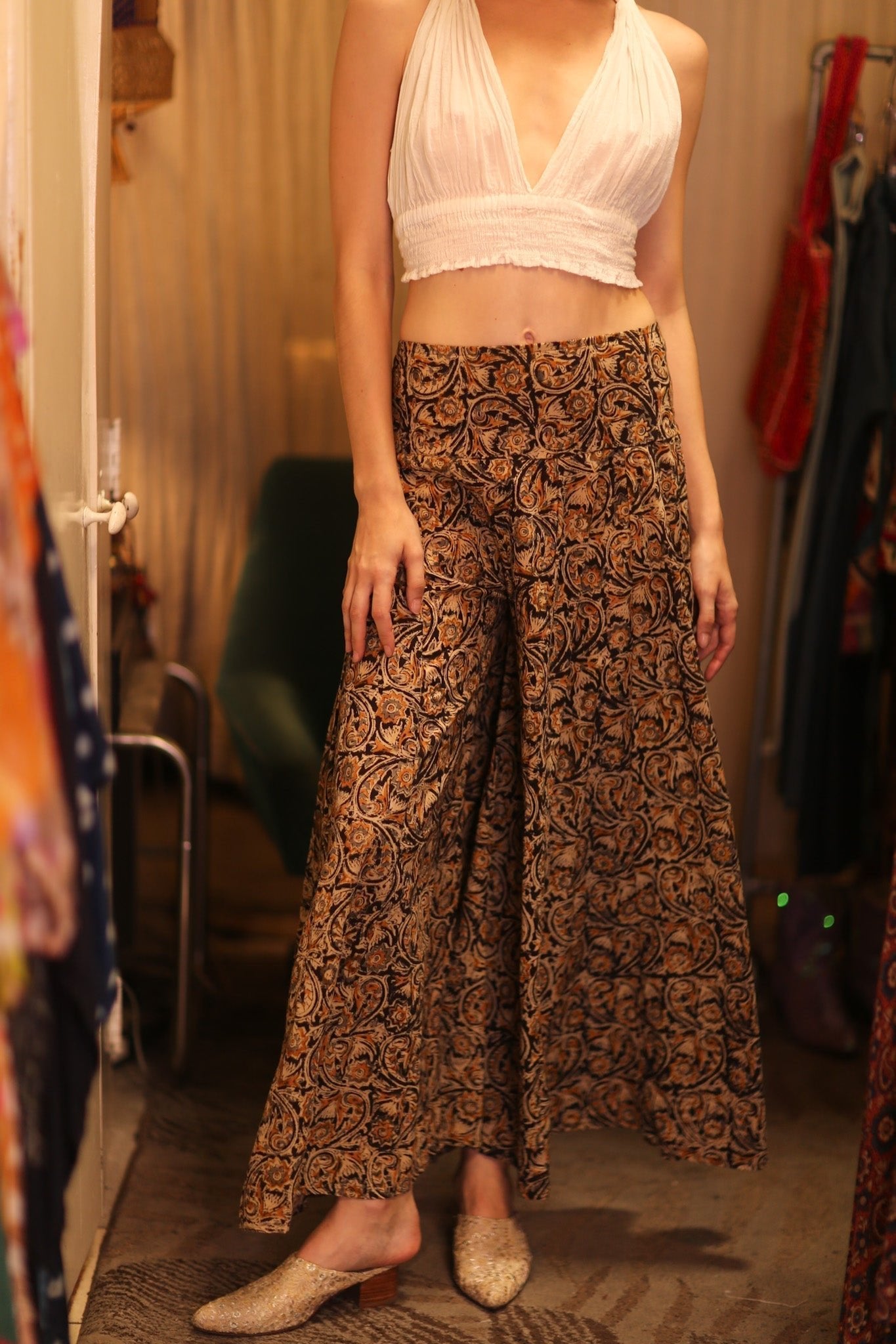 COTTON WIDE LEGS LONG PANTS RUBY SHWEWAR - MOMO STUDIO BERLIN - Berlin Concept Store - sustainable & ethical fashion