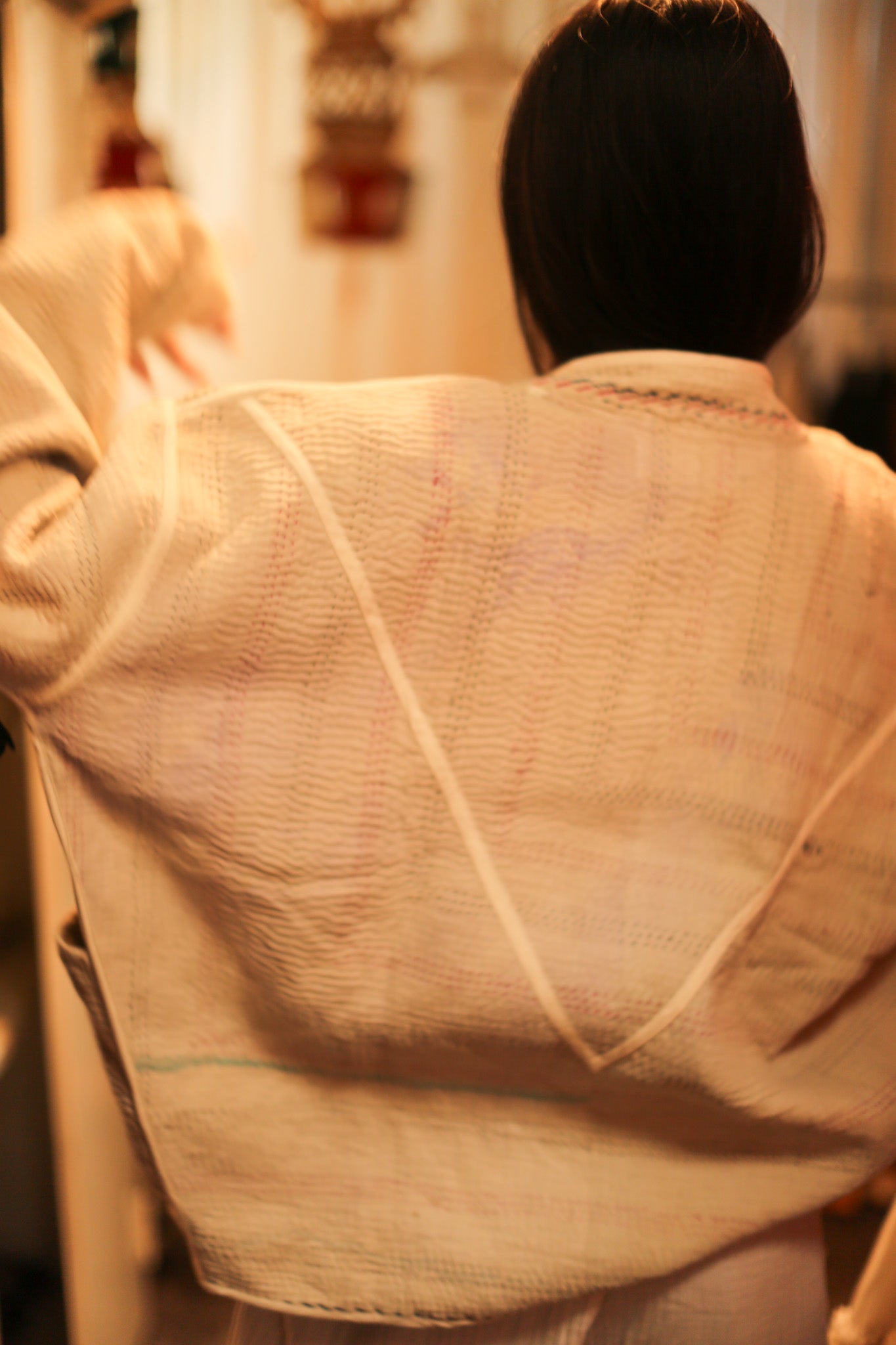 CREAM COLOR KANTHA JACKET MINTA - MOMO STUDIO BERLIN - Berlin Concept Store - sustainable & ethical fashion