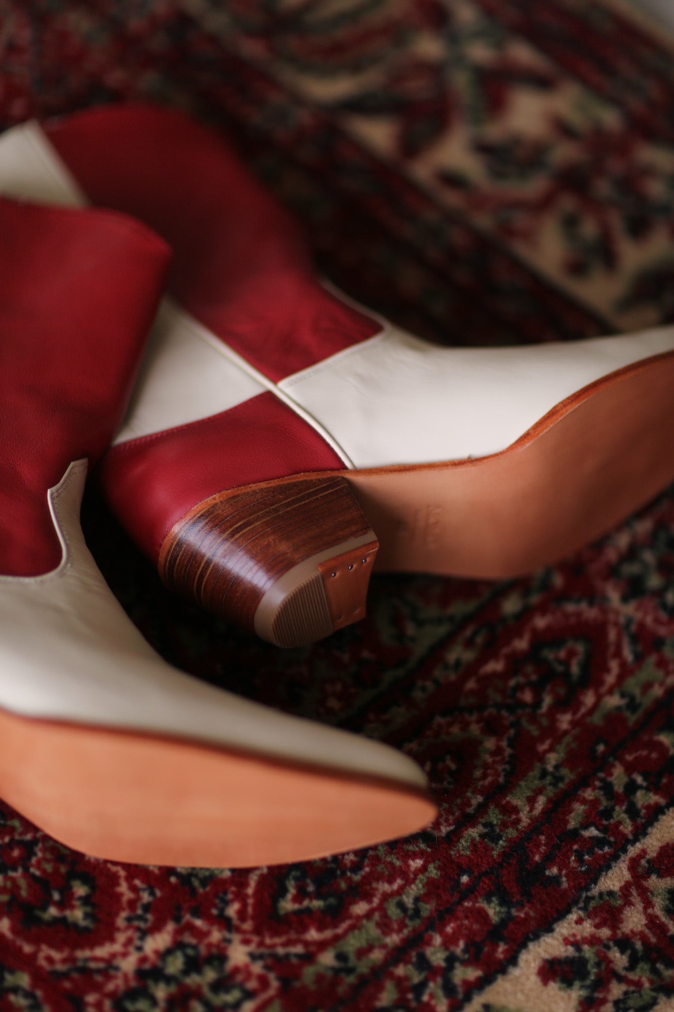 CREAM RED WESTERN BOOTS GUSTAV - MOMO STUDIO BERLIN - Berlin Concept Store - sustainable & ethical fashion