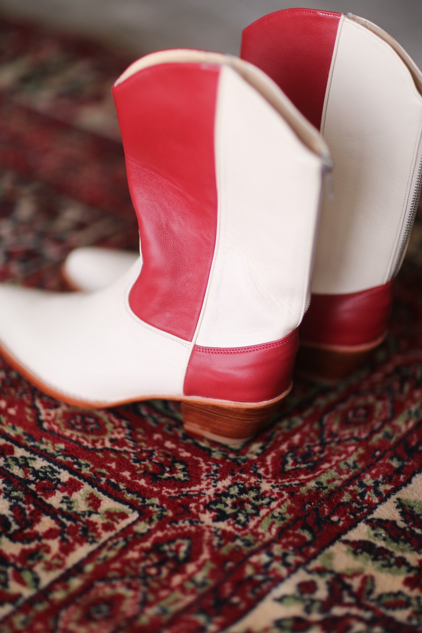 CREAM RED WESTERN BOOTS GUSTAV - MOMO STUDIO BERLIN - Berlin Concept Store - sustainable & ethical fashion