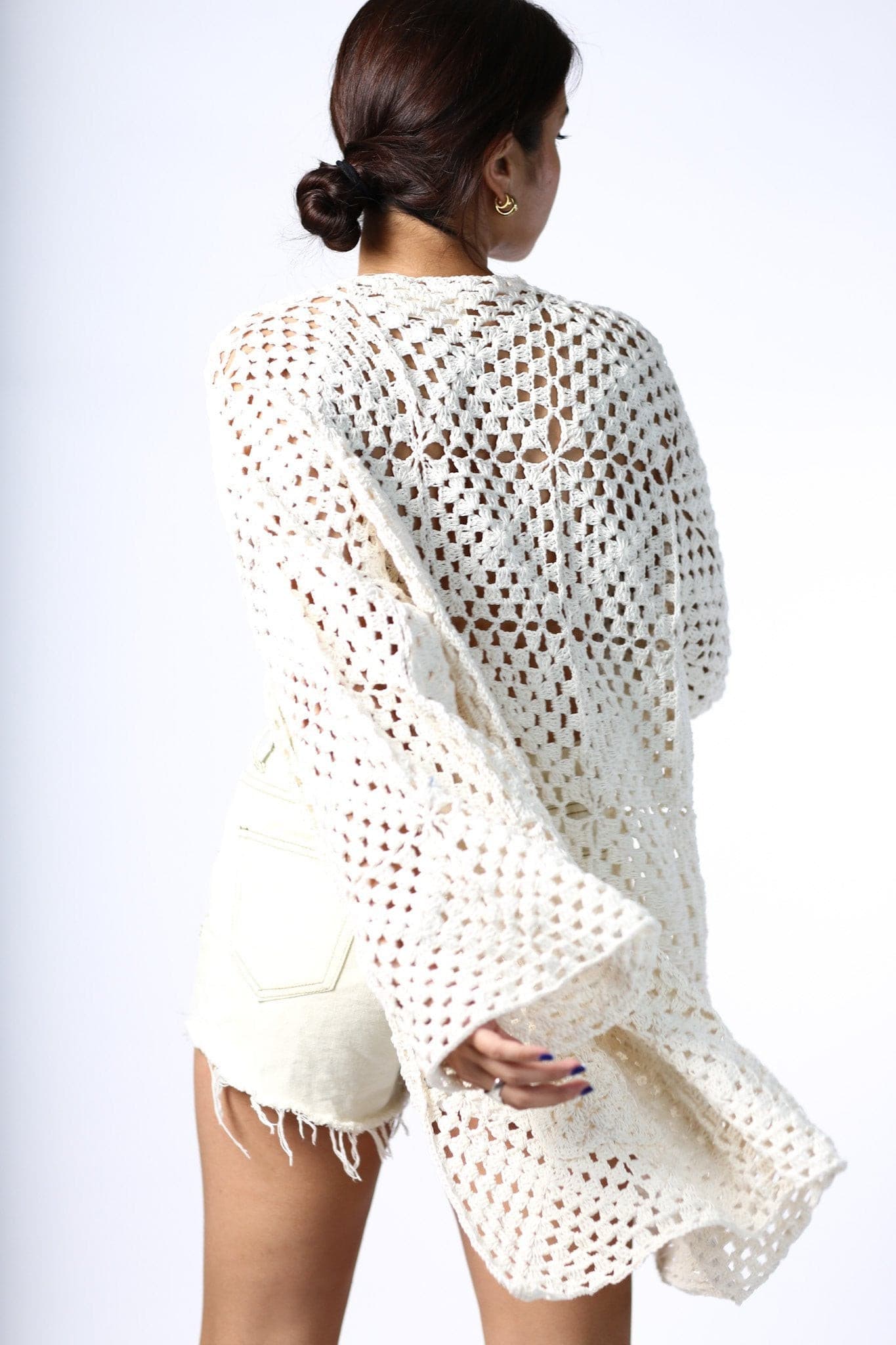 CROCHET CARDIGAN KIMONO JACKET HADID - MOMO STUDIO BERLIN - Berlin Concept Store - sustainable & ethical fashion