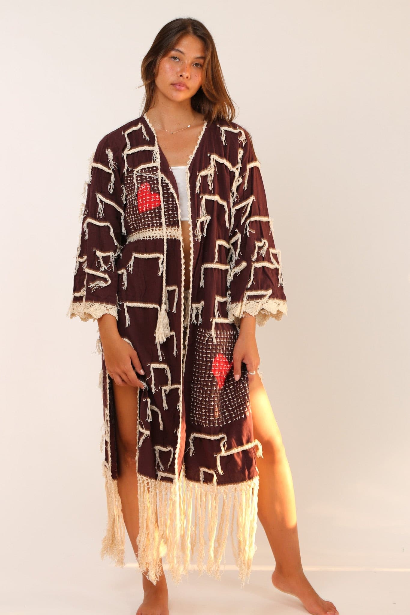 CROCHET FRINGE KIMONO DUSTER AMELIA - MOMO STUDIO BERLIN - Berlin Concept Store - sustainable & ethical fashion