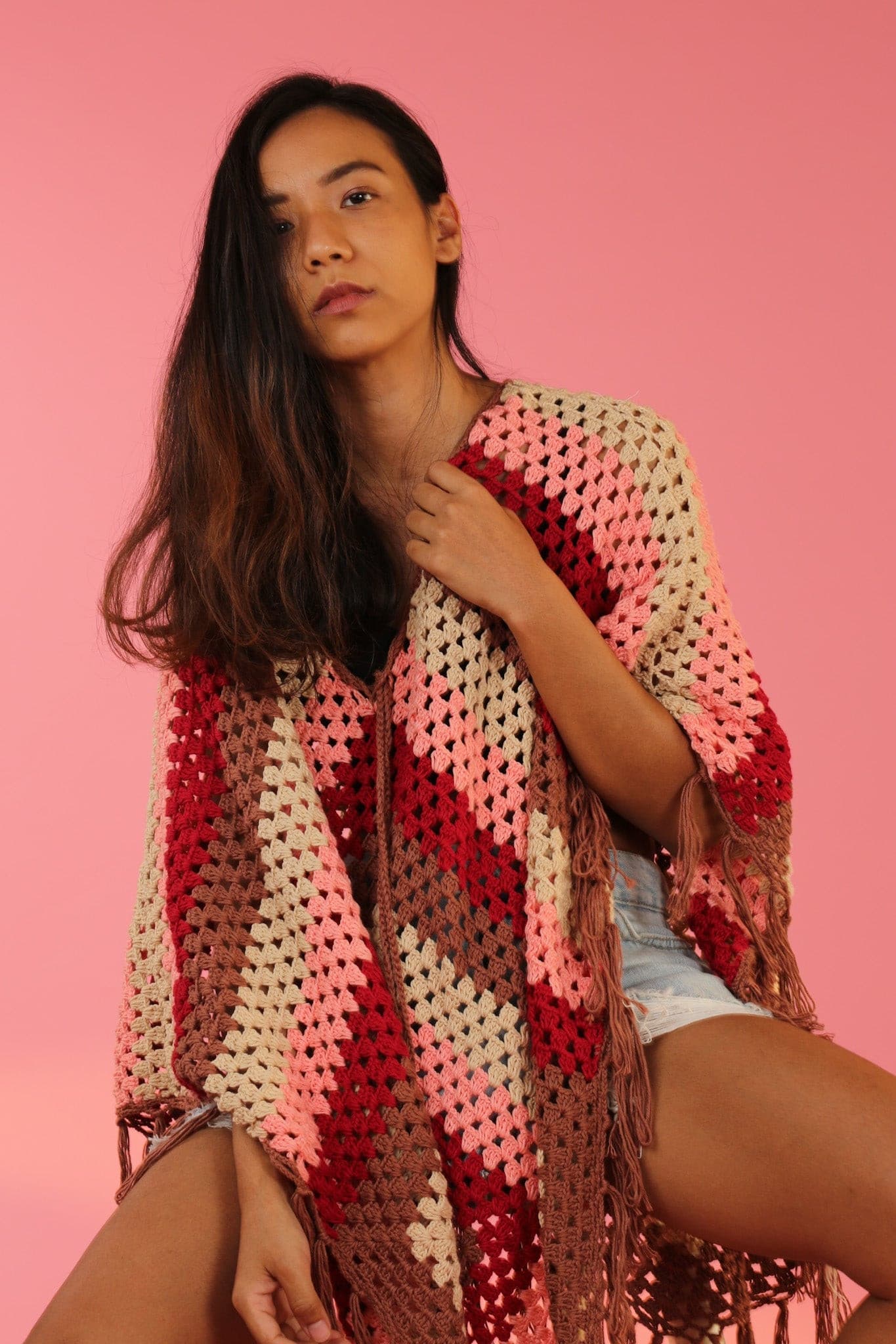 CROCHET KIMONO CAPE INGRID - MOMO STUDIO BERLIN - Berlin Concept Store - sustainable & ethical fashion