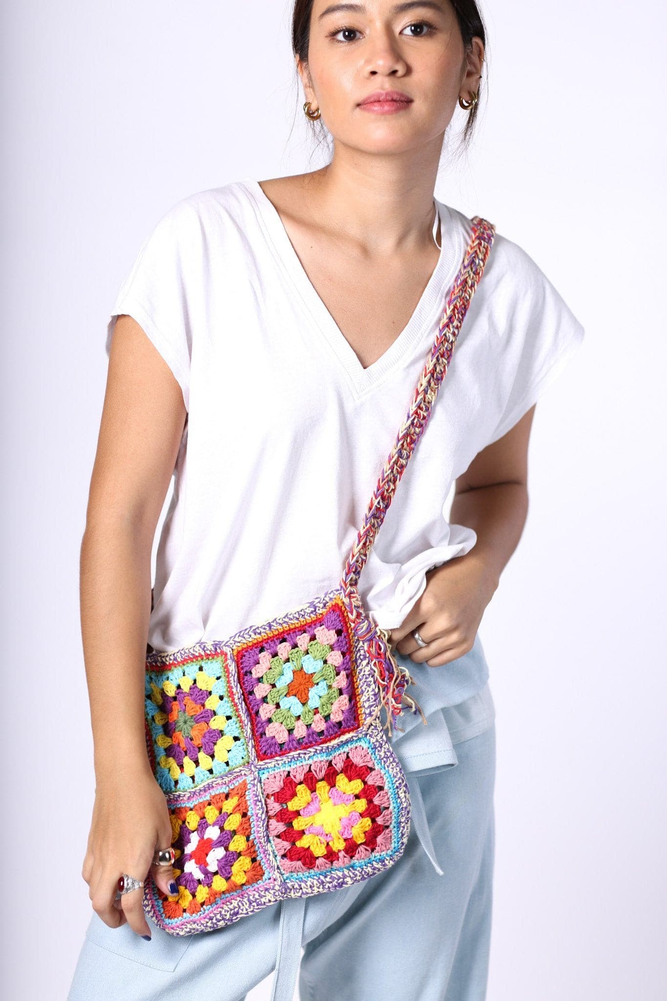 CROCHET SHOULDER CROSS BODY BAG TIBB - MOMO STUDIO BERLIN - Berlin Concept Store - sustainable & ethical fashion