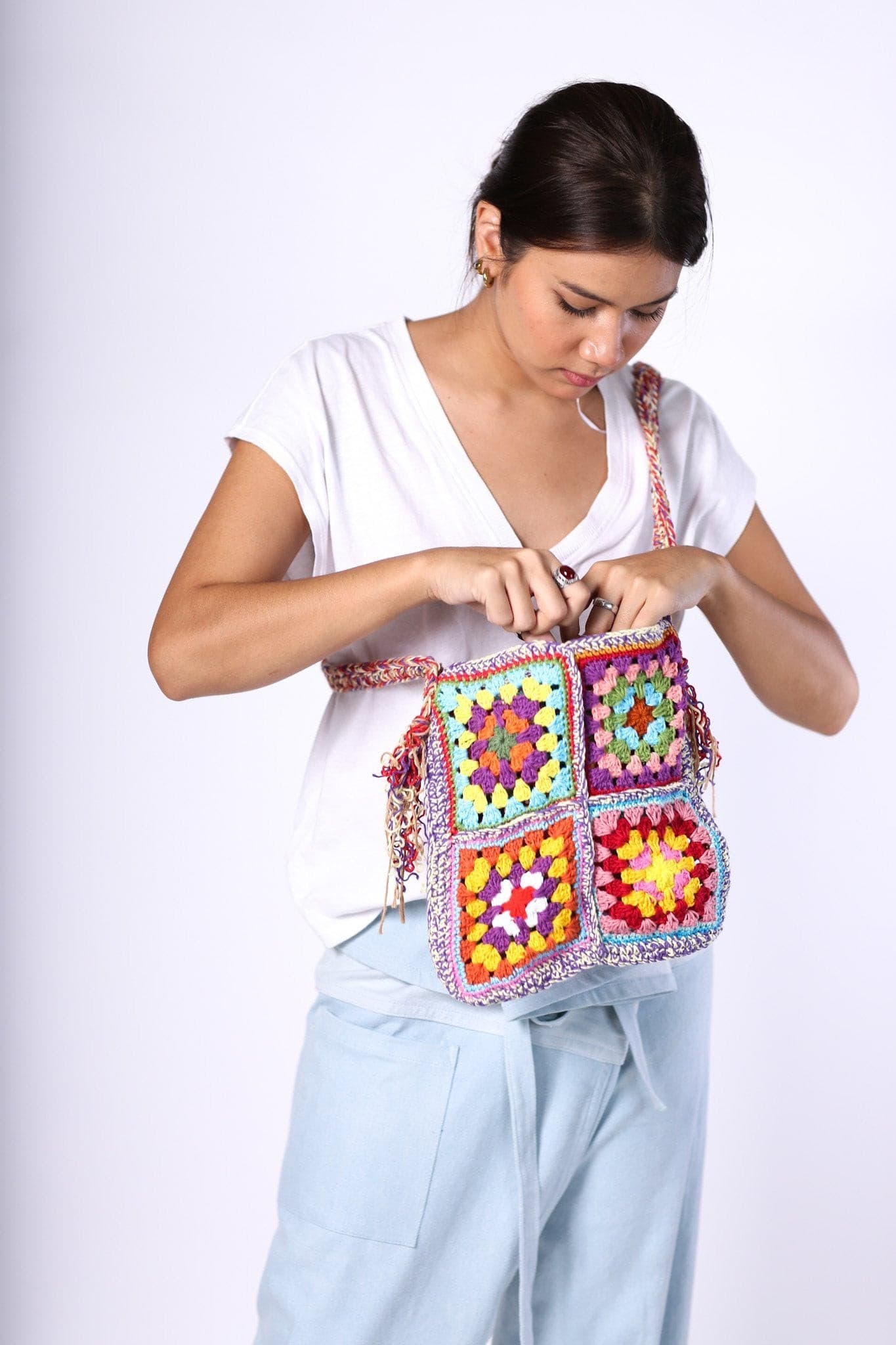 CROCHET SHOULDER CROSS BODY BAG TIBB - MOMO STUDIO BERLIN - Berlin Concept Store - sustainable & ethical fashion