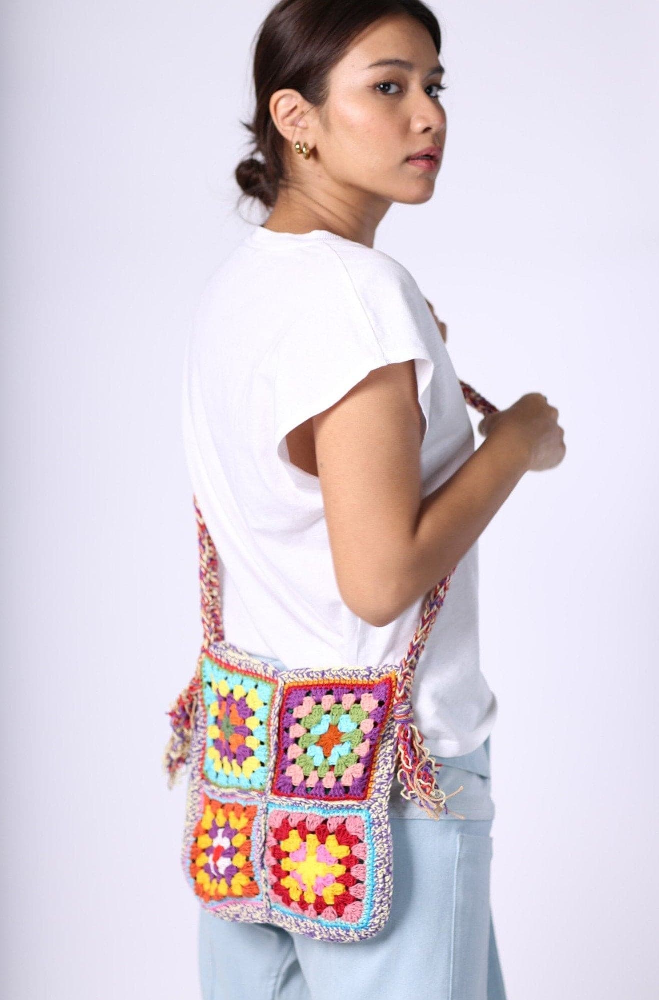 CROCHET SHOULDER CROSS BODY BAG TIBB - MOMO STUDIO BERLIN - Berlin Concept Store - sustainable & ethical fashion